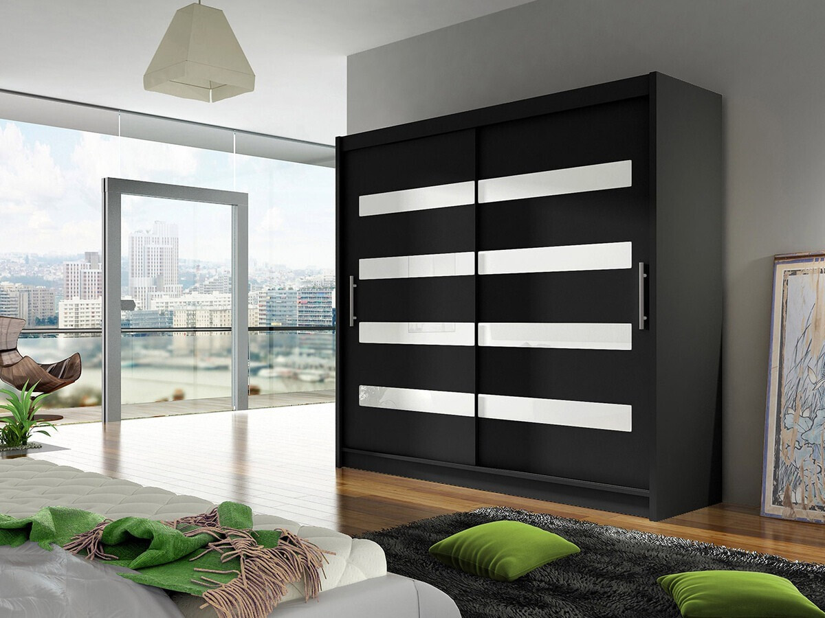 Armadio Closico Pallor XI (Nero + Bianco lucido)