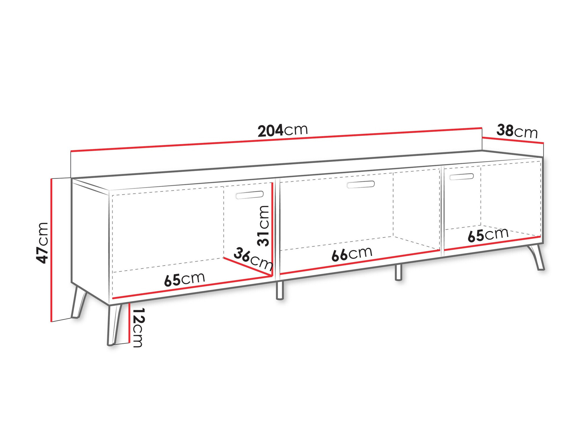 Mobile porta TV Comfivo Capella I (Cachemire + Cashmere lucido)