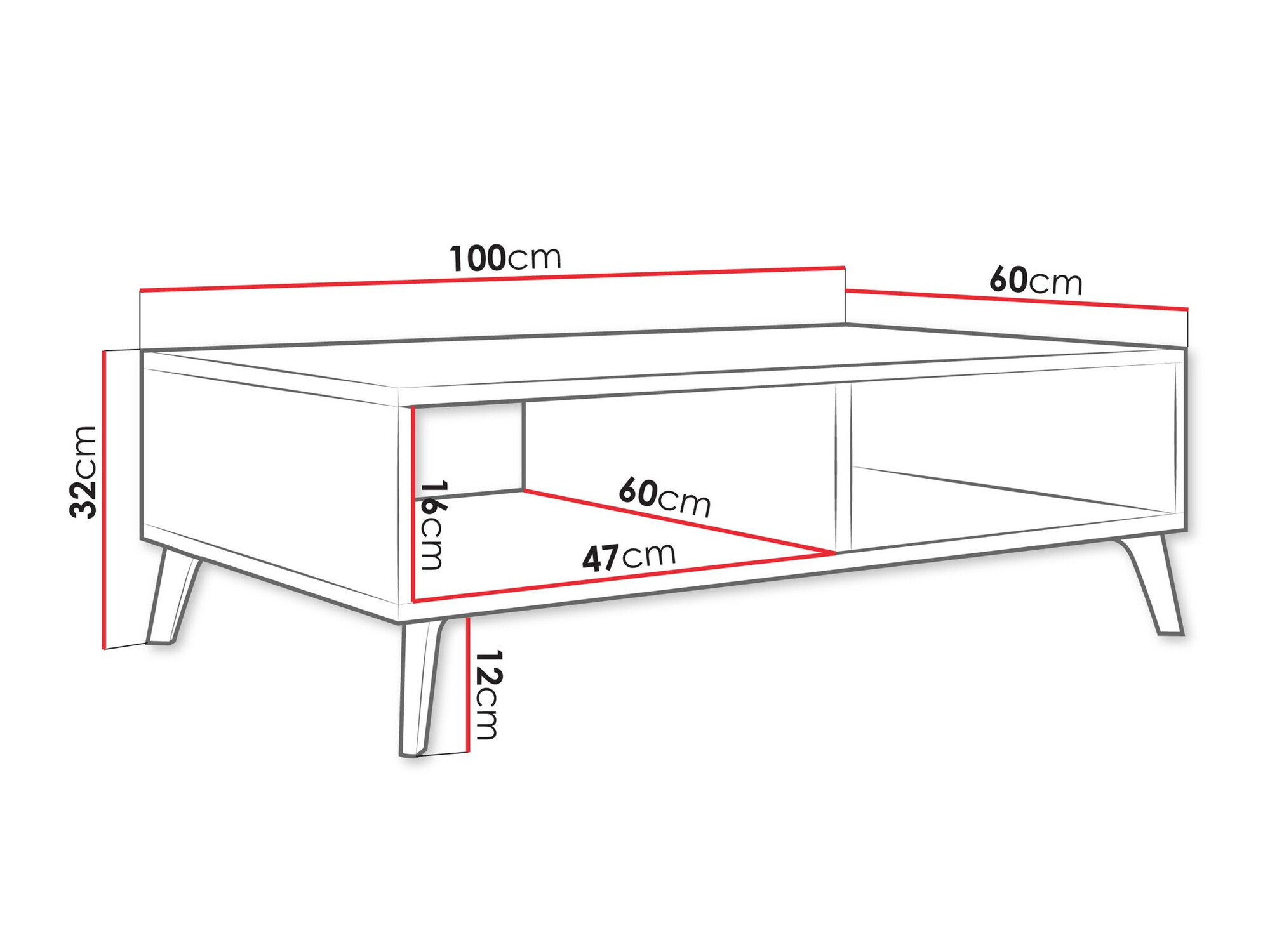 Tavolino da caffè Comfivo Teslomo 114 (Cachemire)