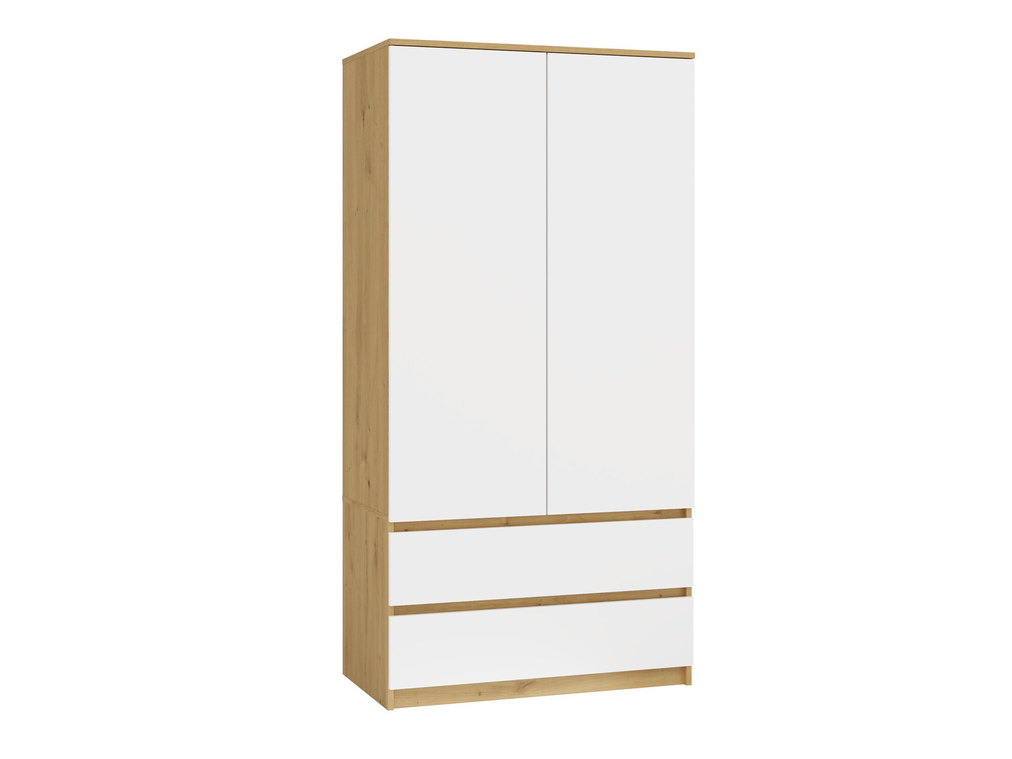 Armadio Elbvelu 116 (Rovere Artisan + Bianco)