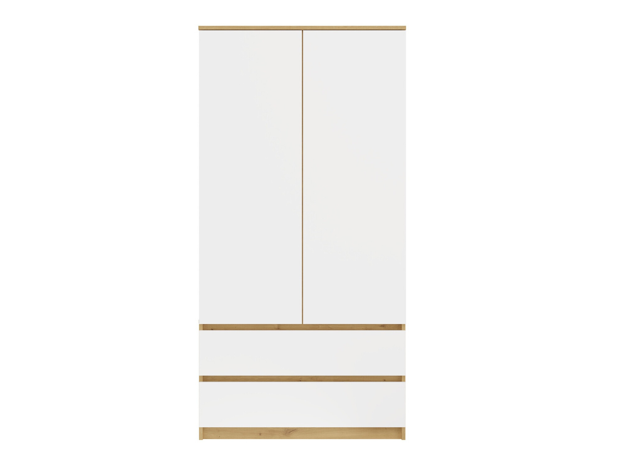 Armadio Elbvelu 116 (Rovere Artisan + Bianco)