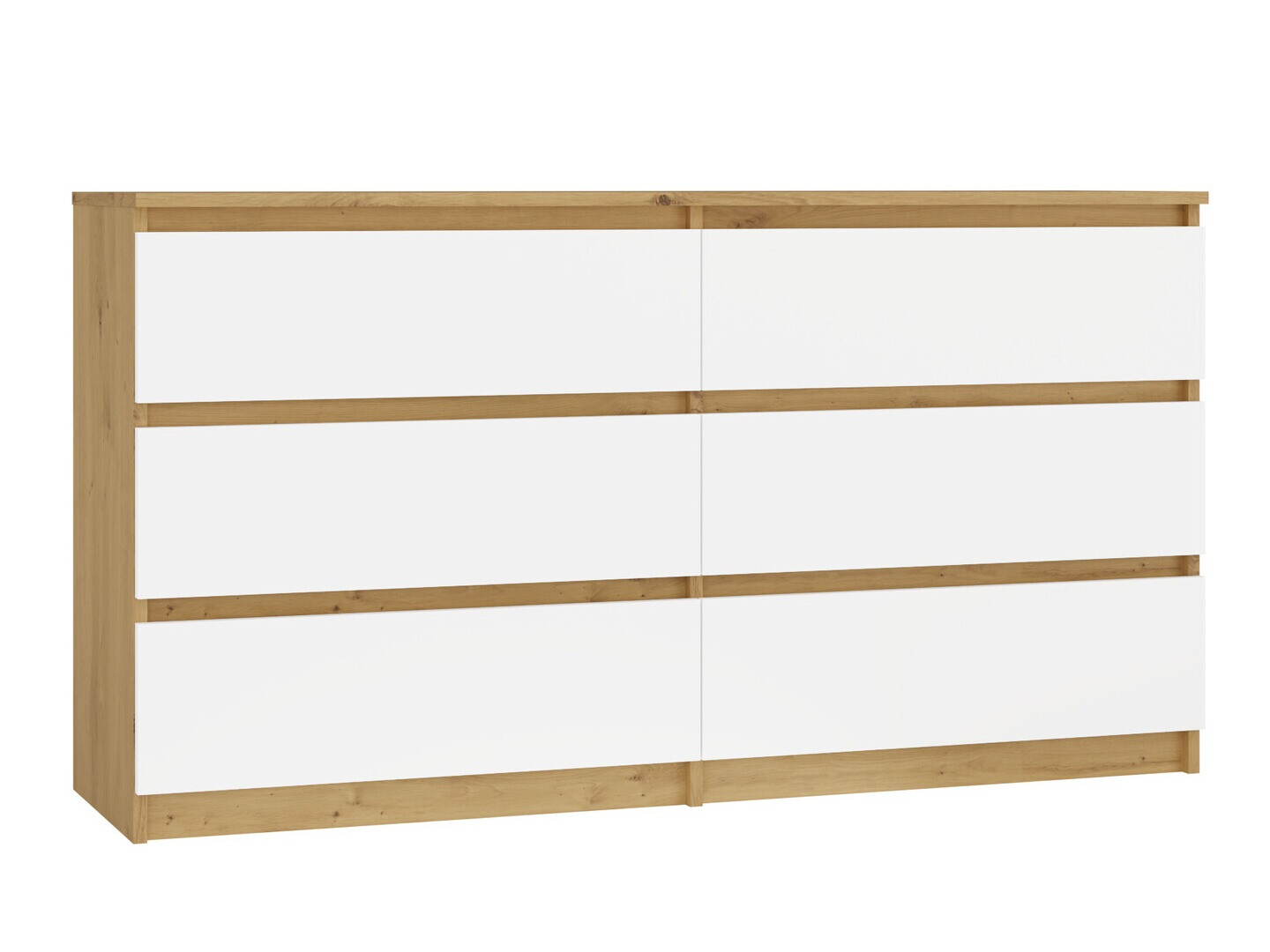 Cassettiera Elbvelu 102 (Rovere Artisan + Bianco)