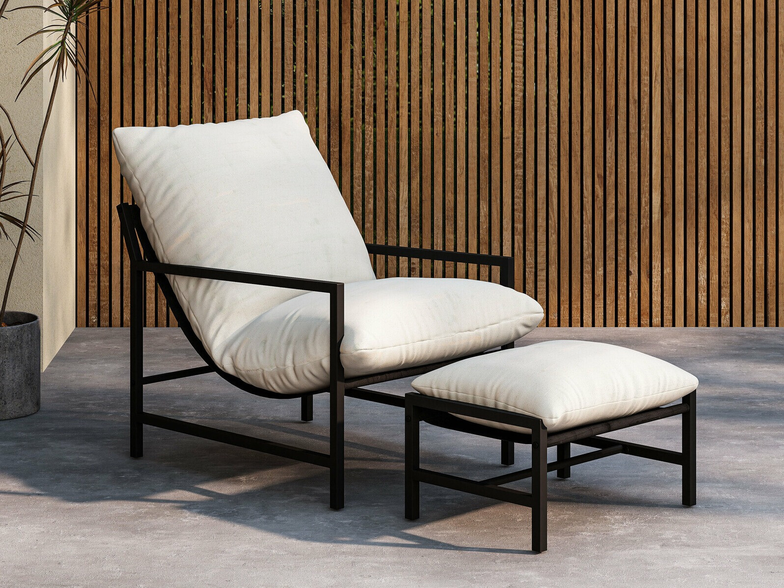 Mobili da giardino Dallas 4739 (Nero + Beige)