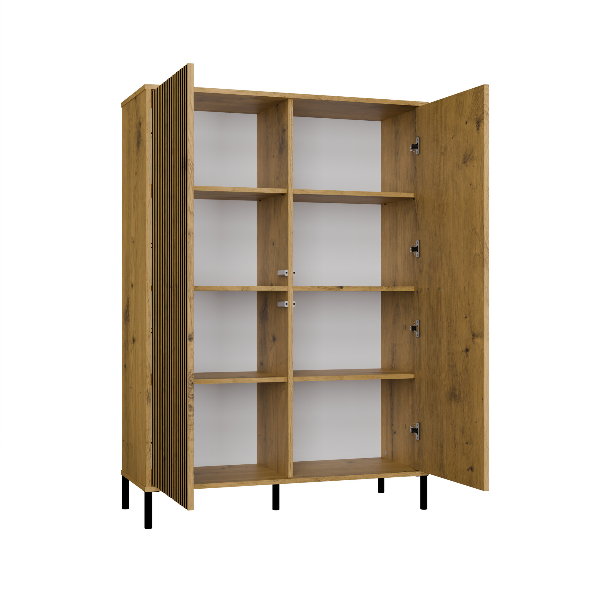 Parete attrezzata Orlsone 105 (Rovere Artisan + Nero)