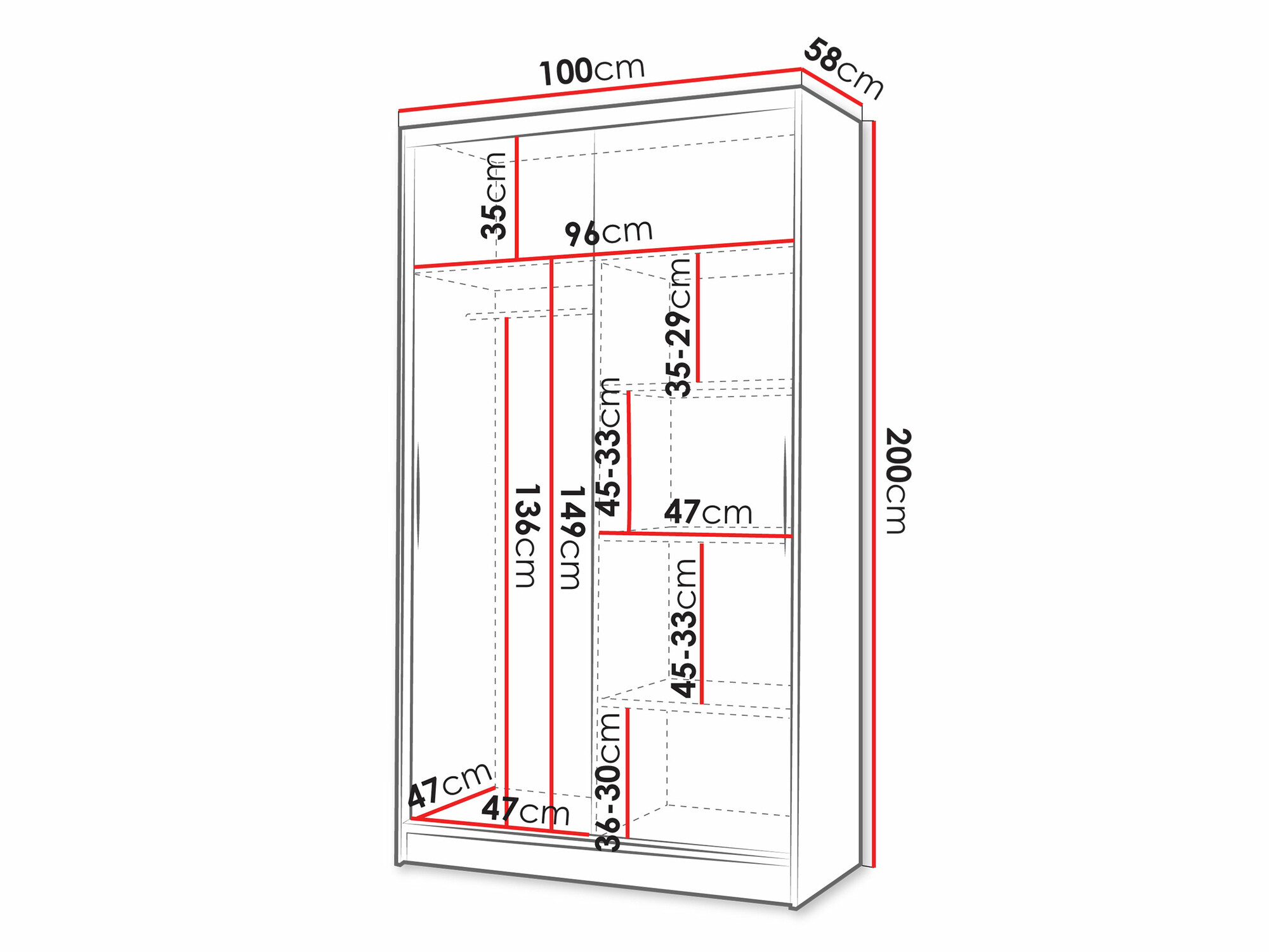 Armadio Closico Fractor III (Bianco + Rovere Artisan)