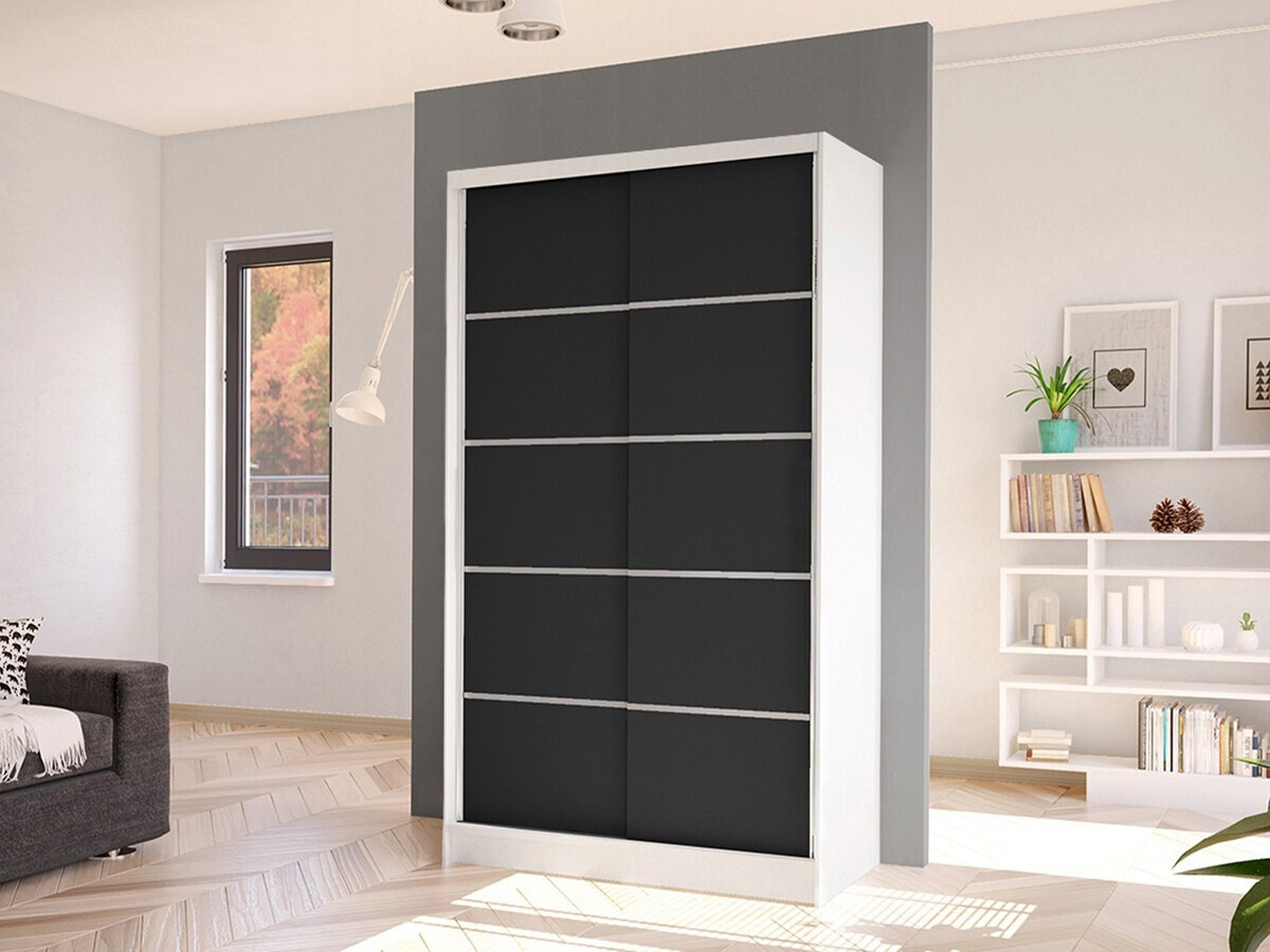 Armadio Closico Fractor IV (Bianco + Nero)