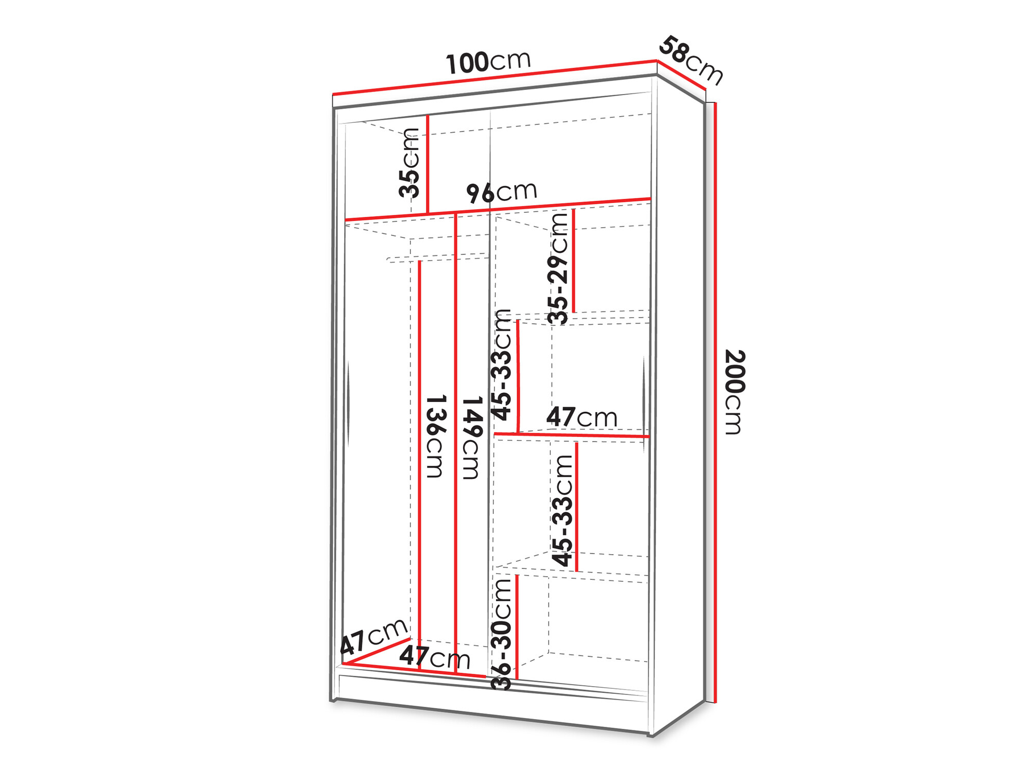 Armadio Closico Fractor IV (Bianco + Rovere Artisan)