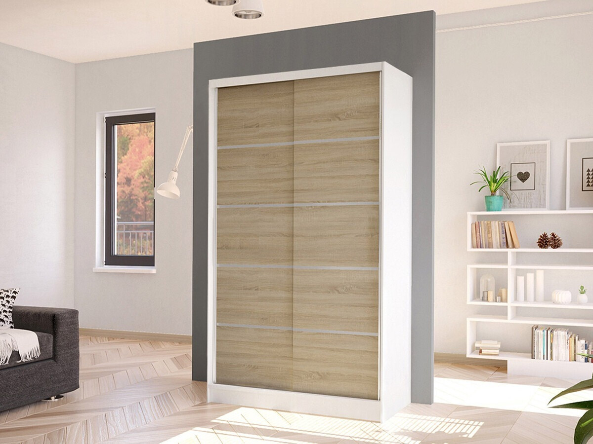 Armadio Closico Fractor IV (Bianco + Sonoma quercia)