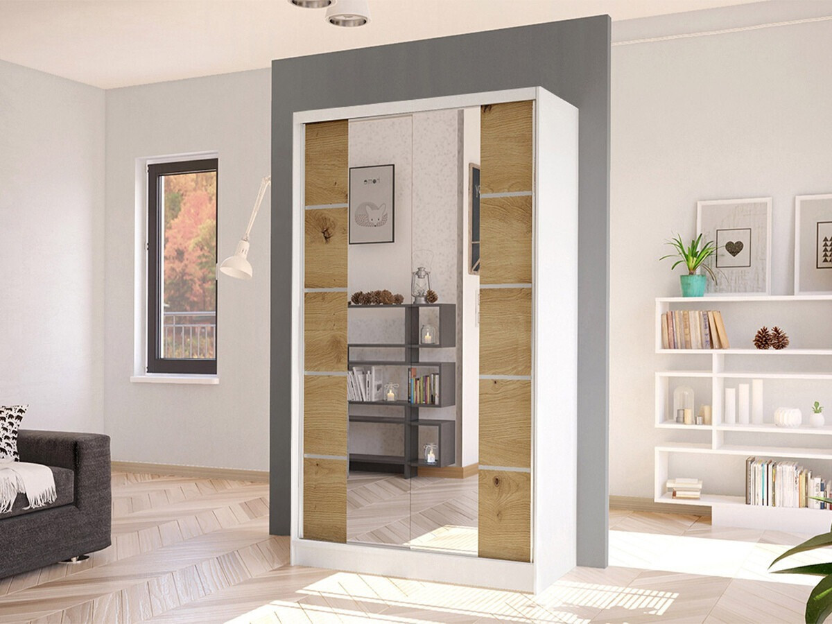 Armadio Closico Fractor V (Bianco + Rovere Artisan)