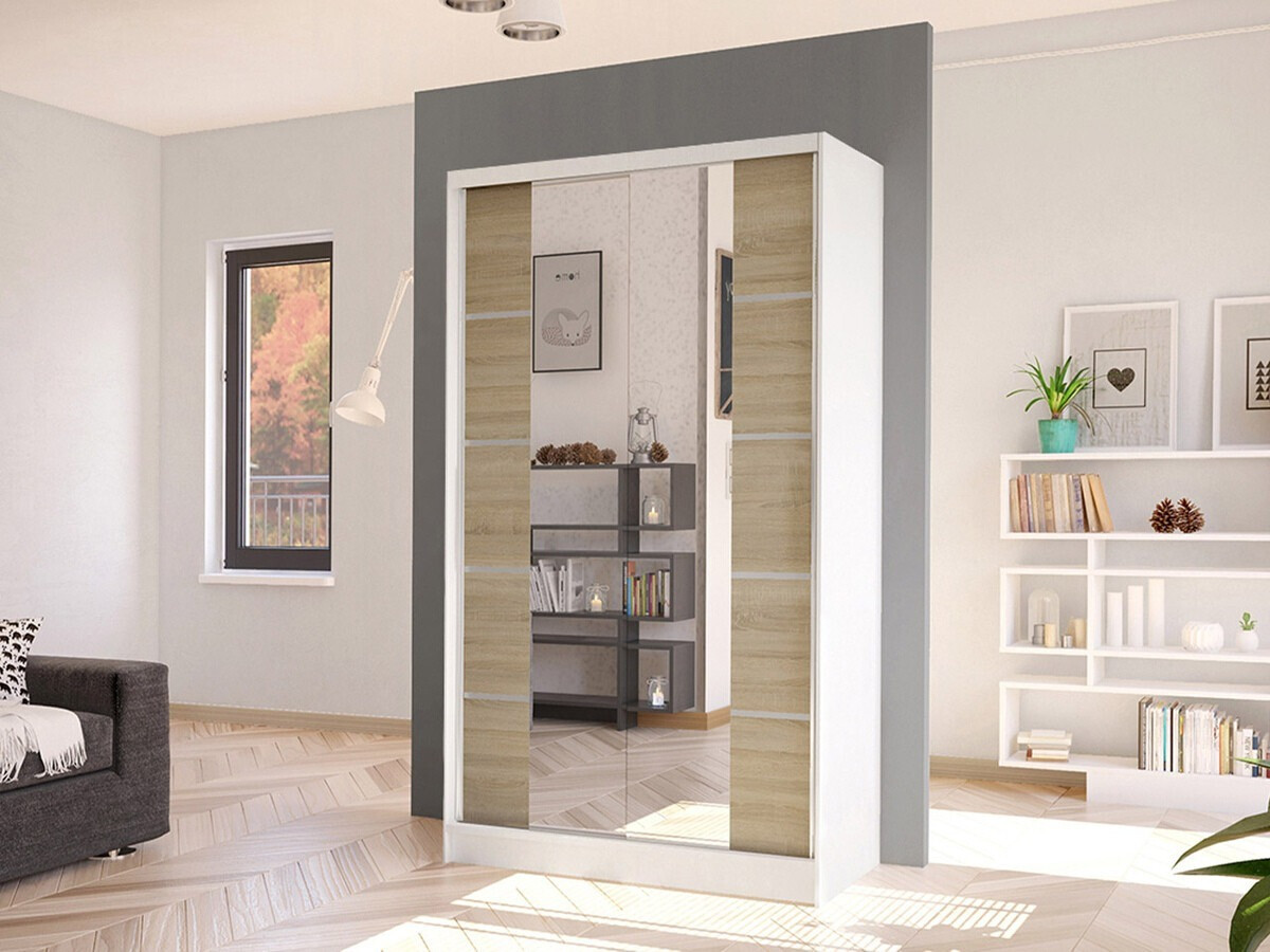 Armadio Closico Fractor V (Bianco + Sonoma quercia)