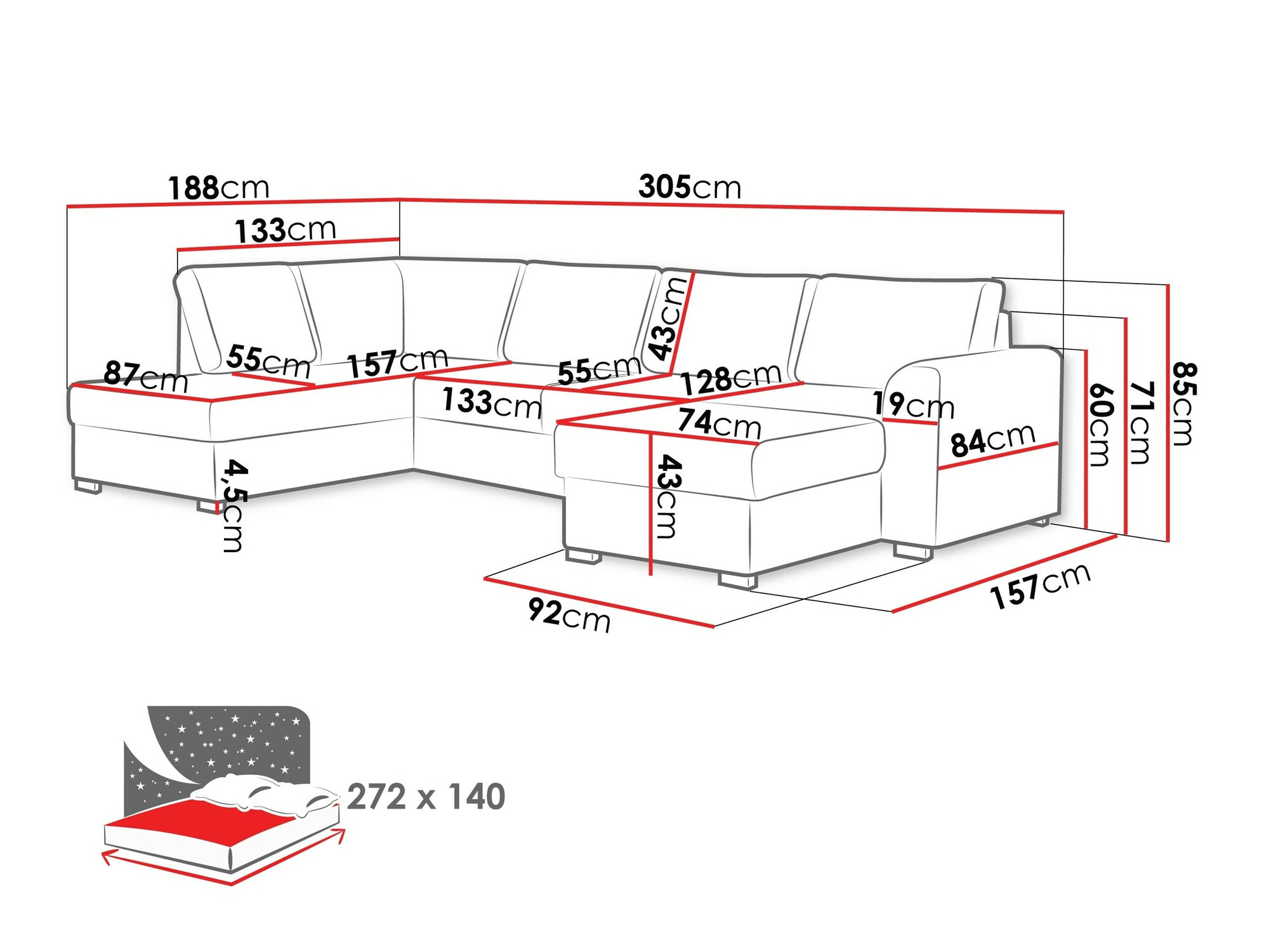 Divano angolare Comfivo Flumen (Twist 21)