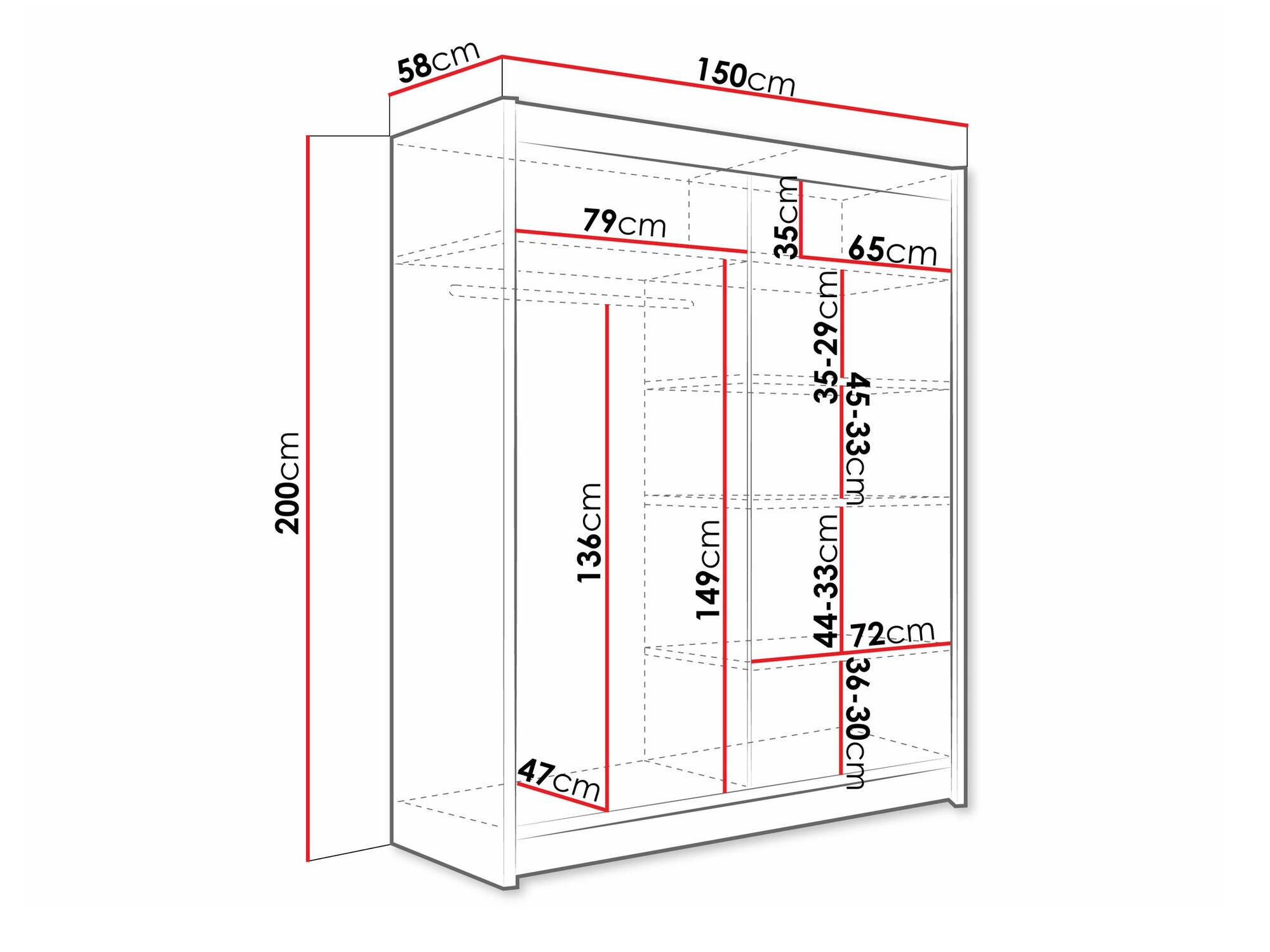 Armadio Closico Camera IV (Nero)
