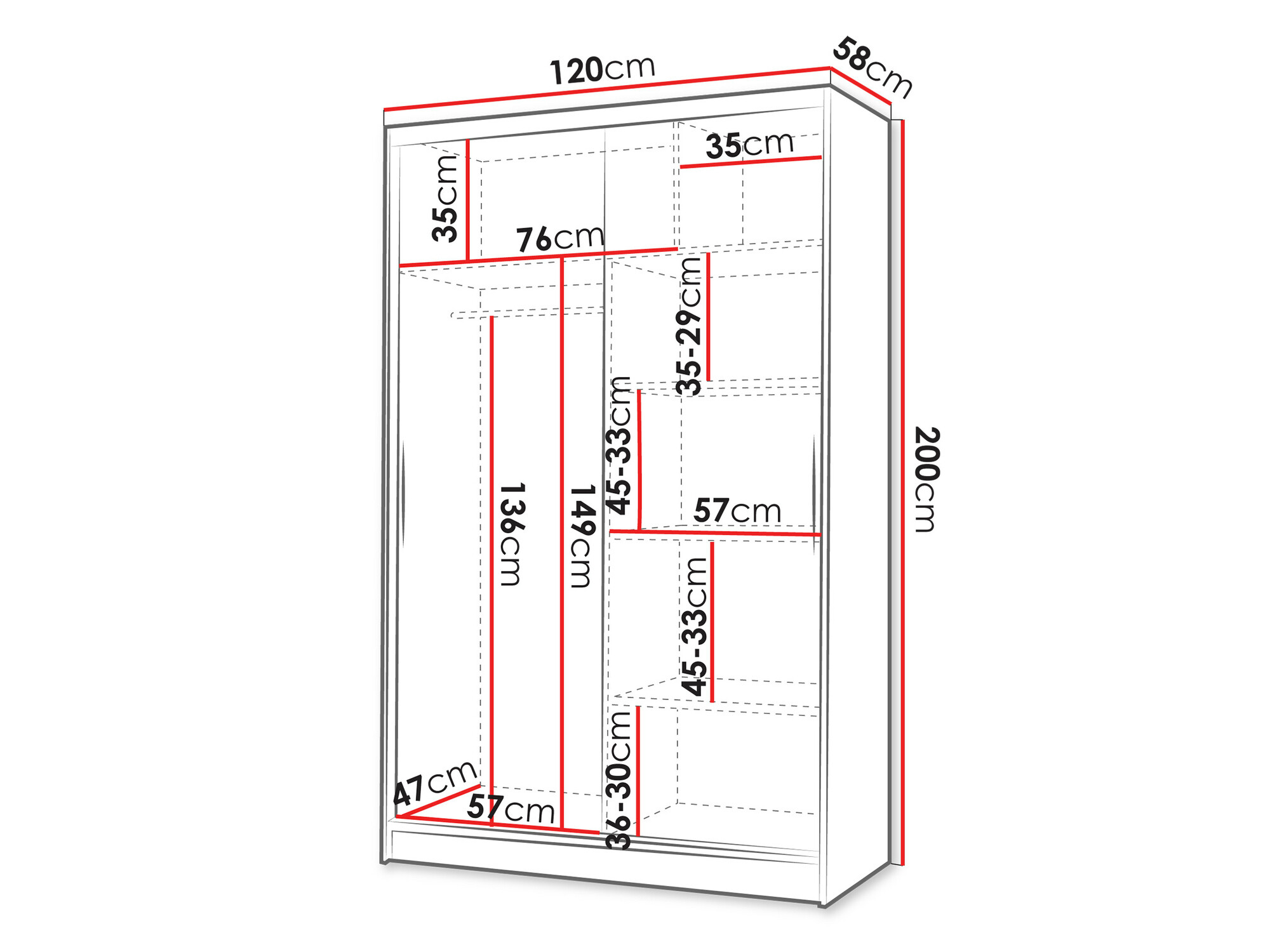 Armadio Closico Salvor I (Nero + Rovere Artisan)