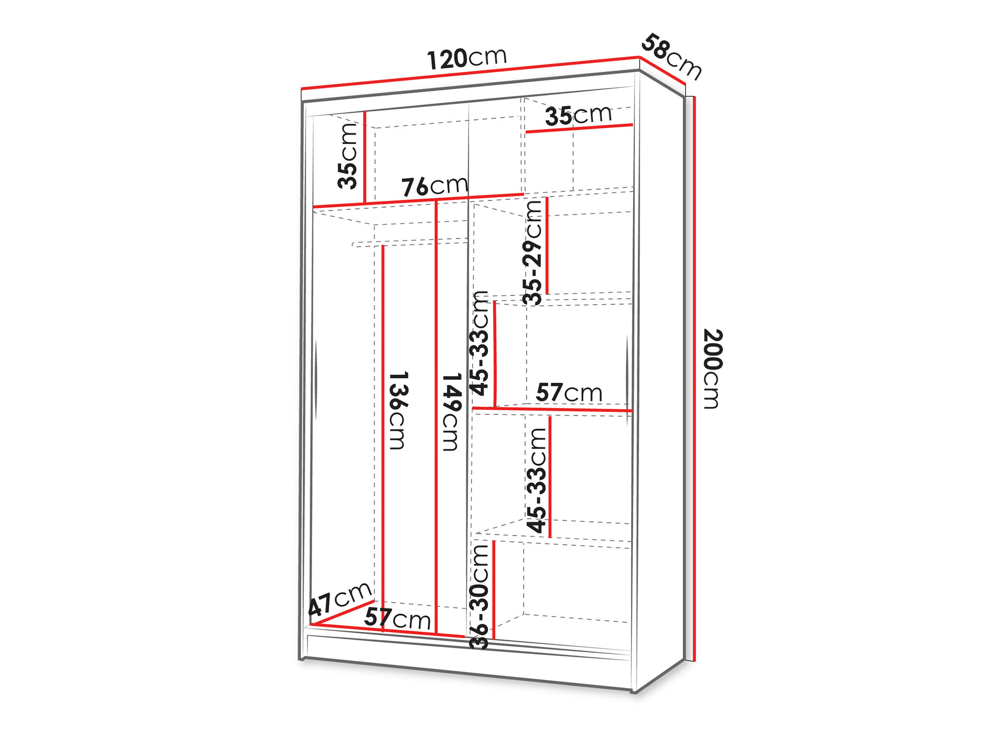Armadio Closico Salvor II (Nero + Rovere Artisan)