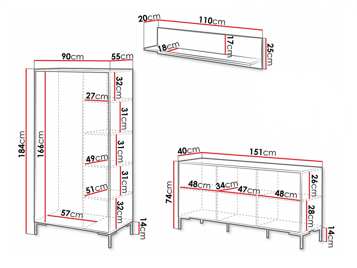 Parete attrezzata Fabula I