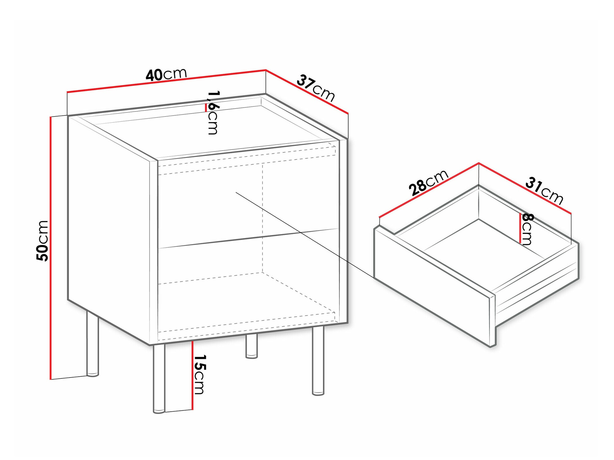 Comodino Comfivo Belviro