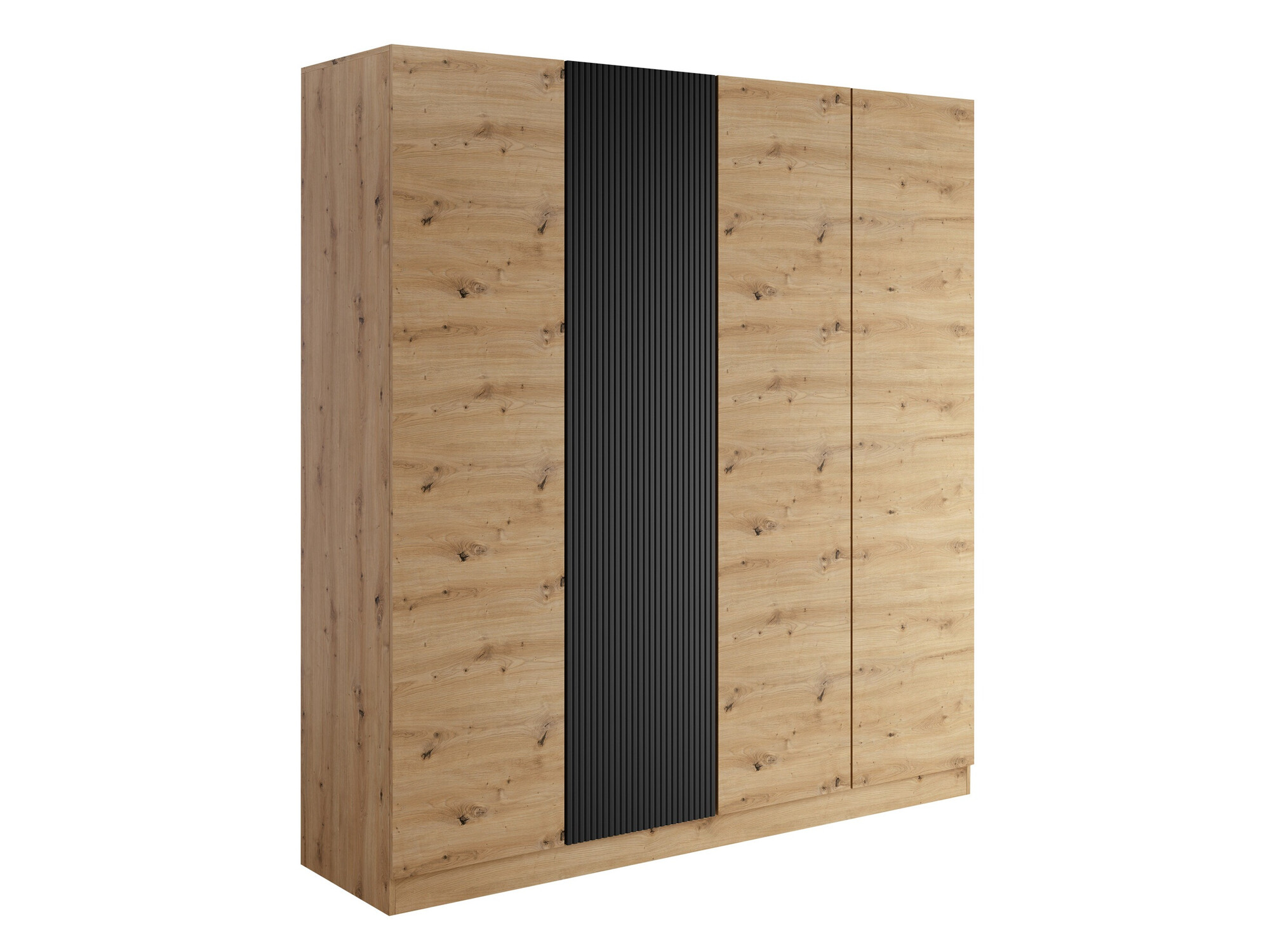 Armadio Lunole 107 (Rovere Artisan + Nero)