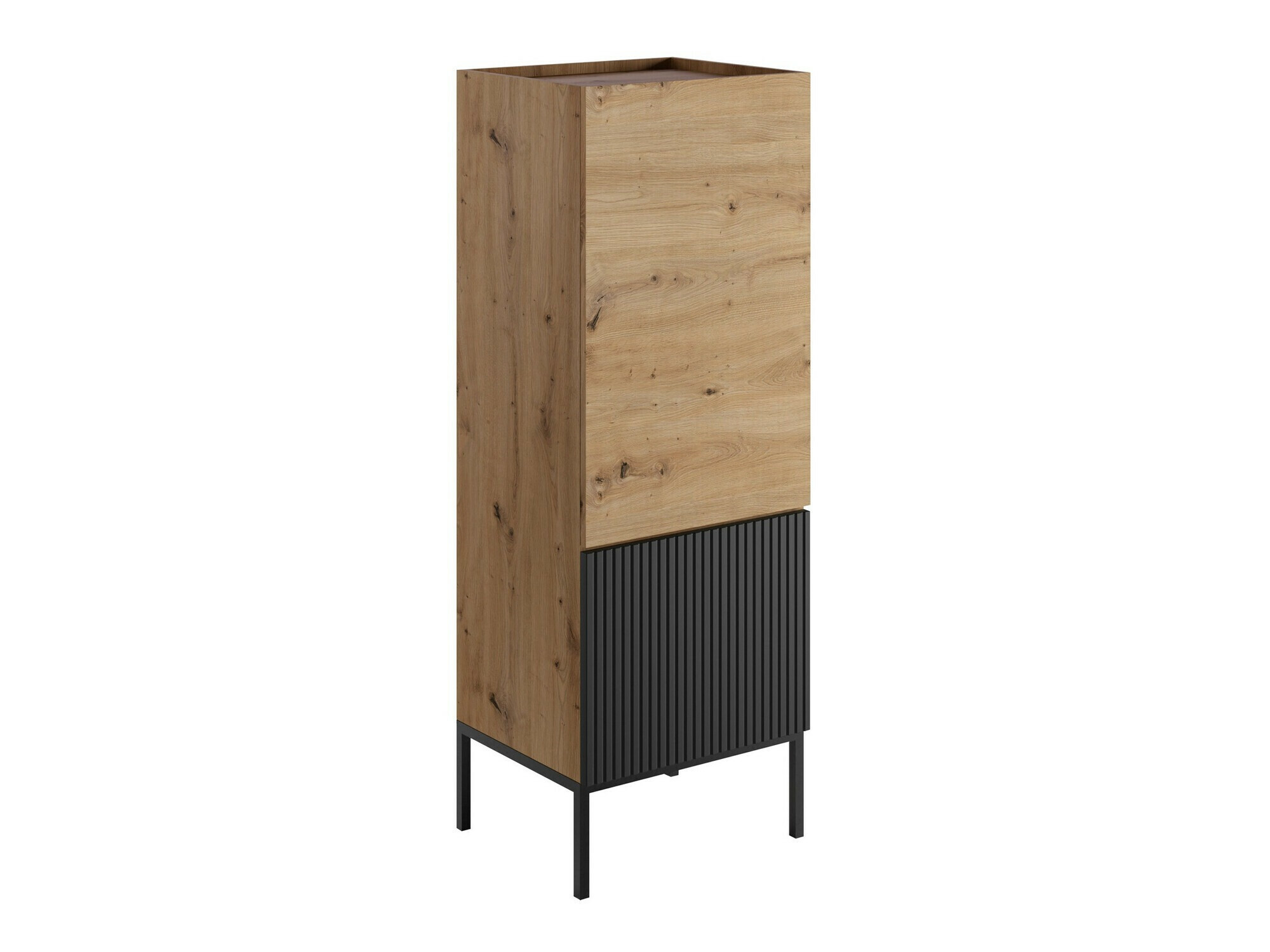 Scaffale Lunole 102 (Rovere Artisan + Nero)