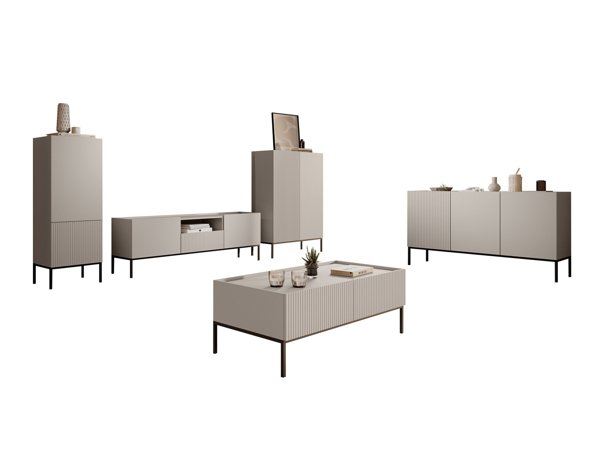 Parete attrezzata Lunole 110 (Cachemire)