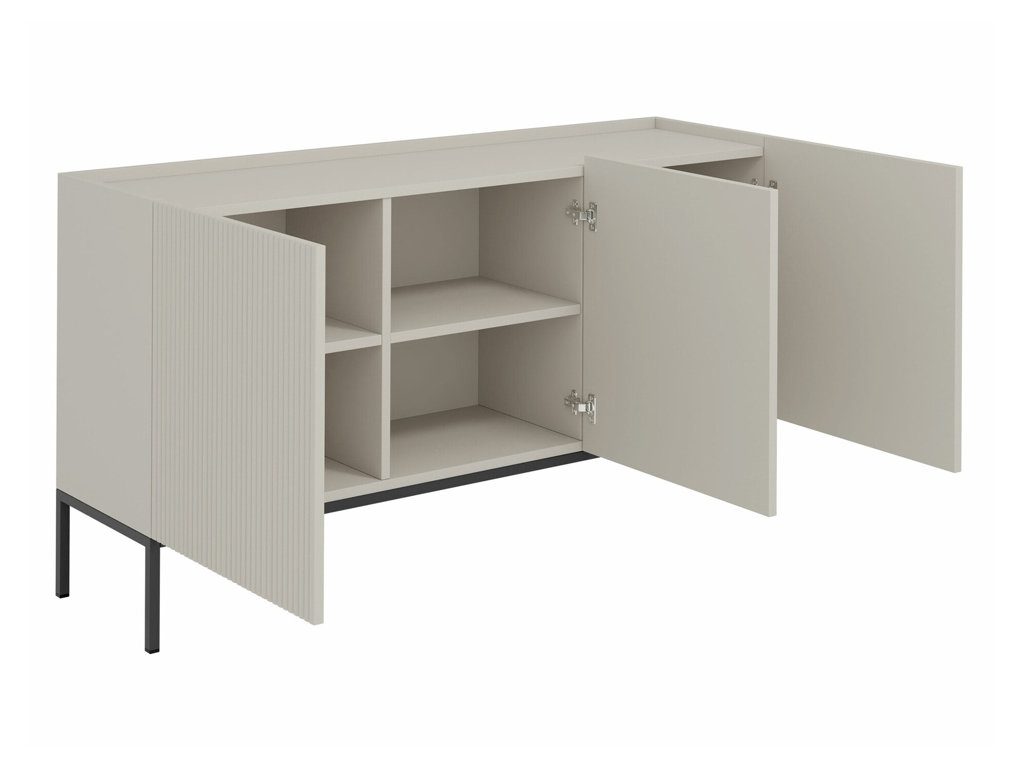 Parete attrezzata Lunole 110 (Rovere Artisan + Nero)