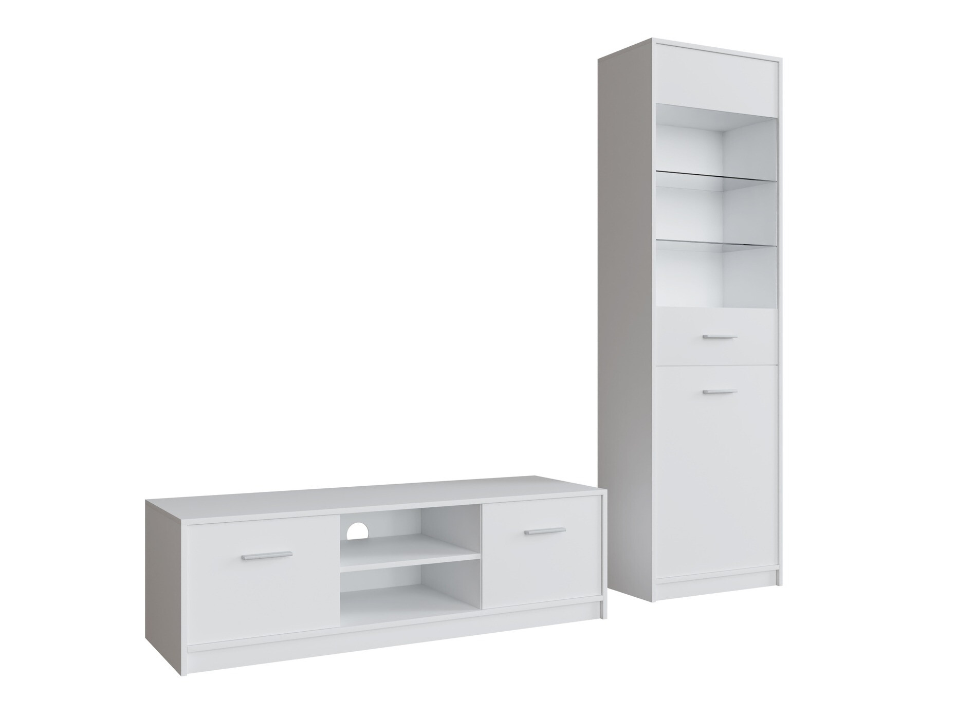 Parete attrezzata Novsore 161 (Bianco)