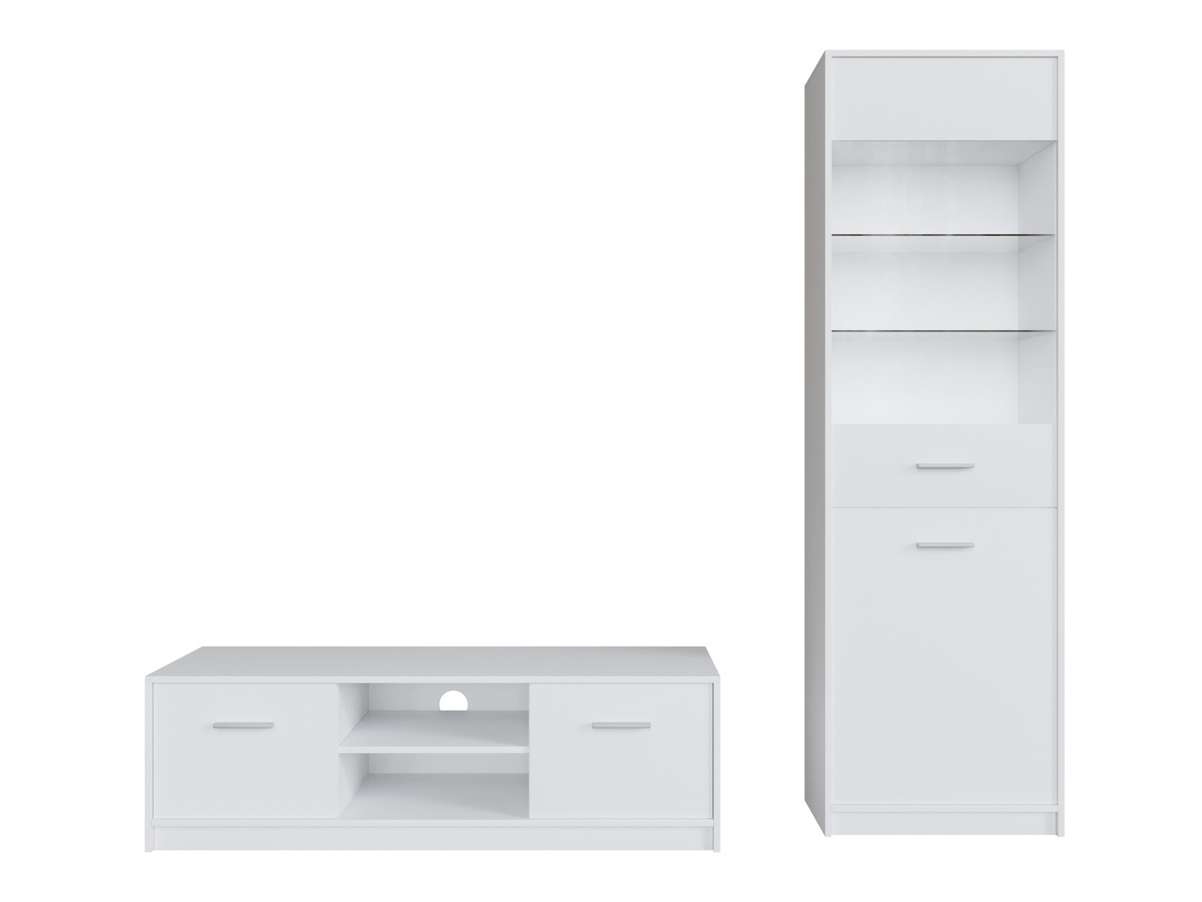 Parete attrezzata Novsore 161 (Bianco)