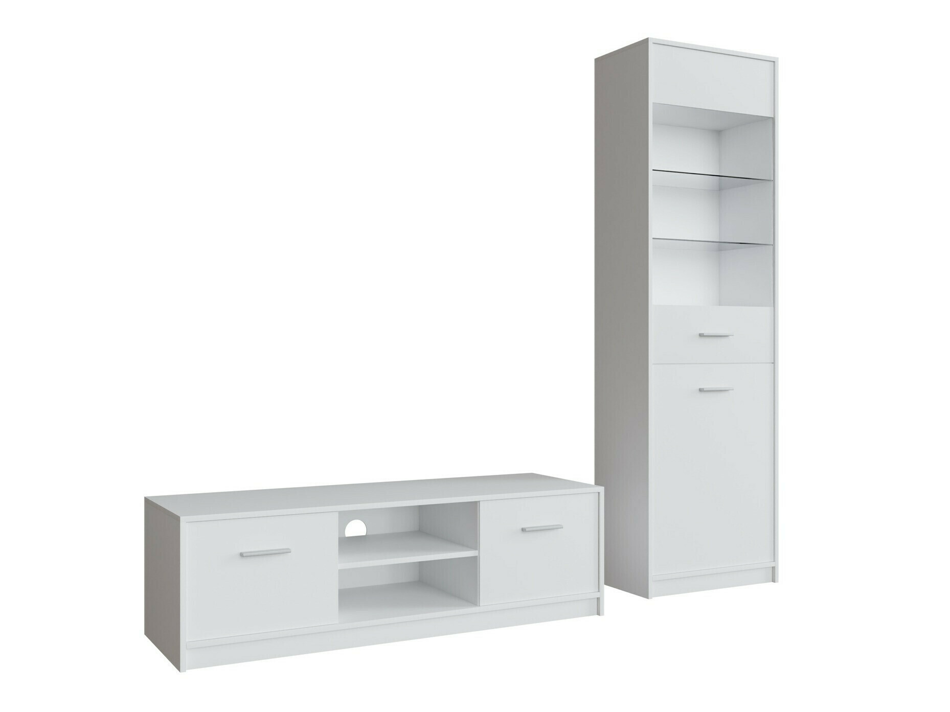 Parete attrezzata Novsore 161 (Bianco)