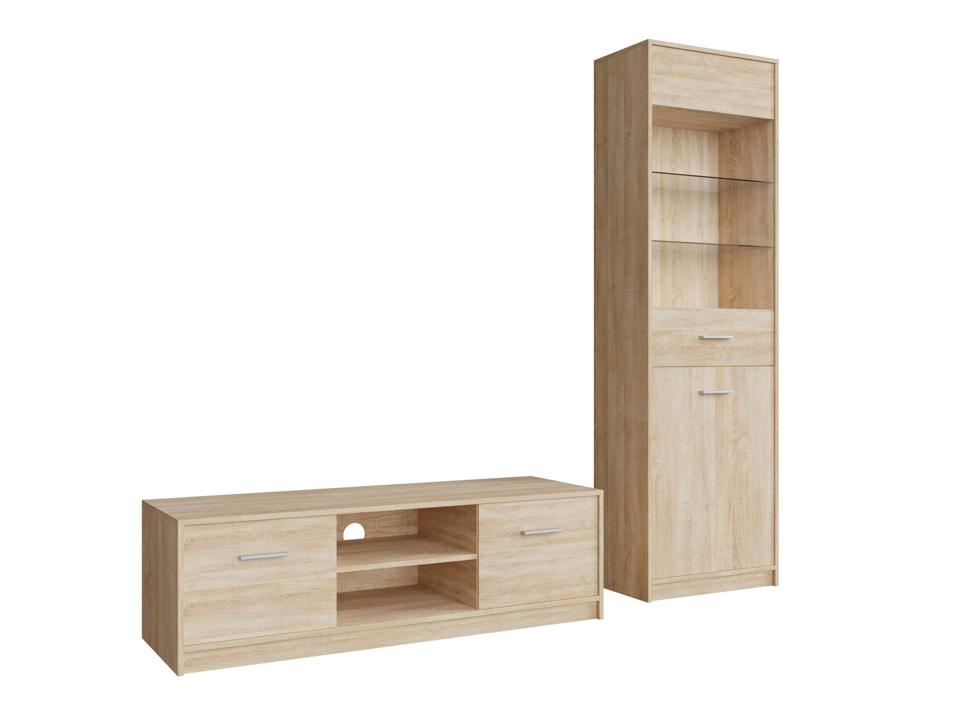 Parete attrezzata Novsore 161 (Sonoma quercia)