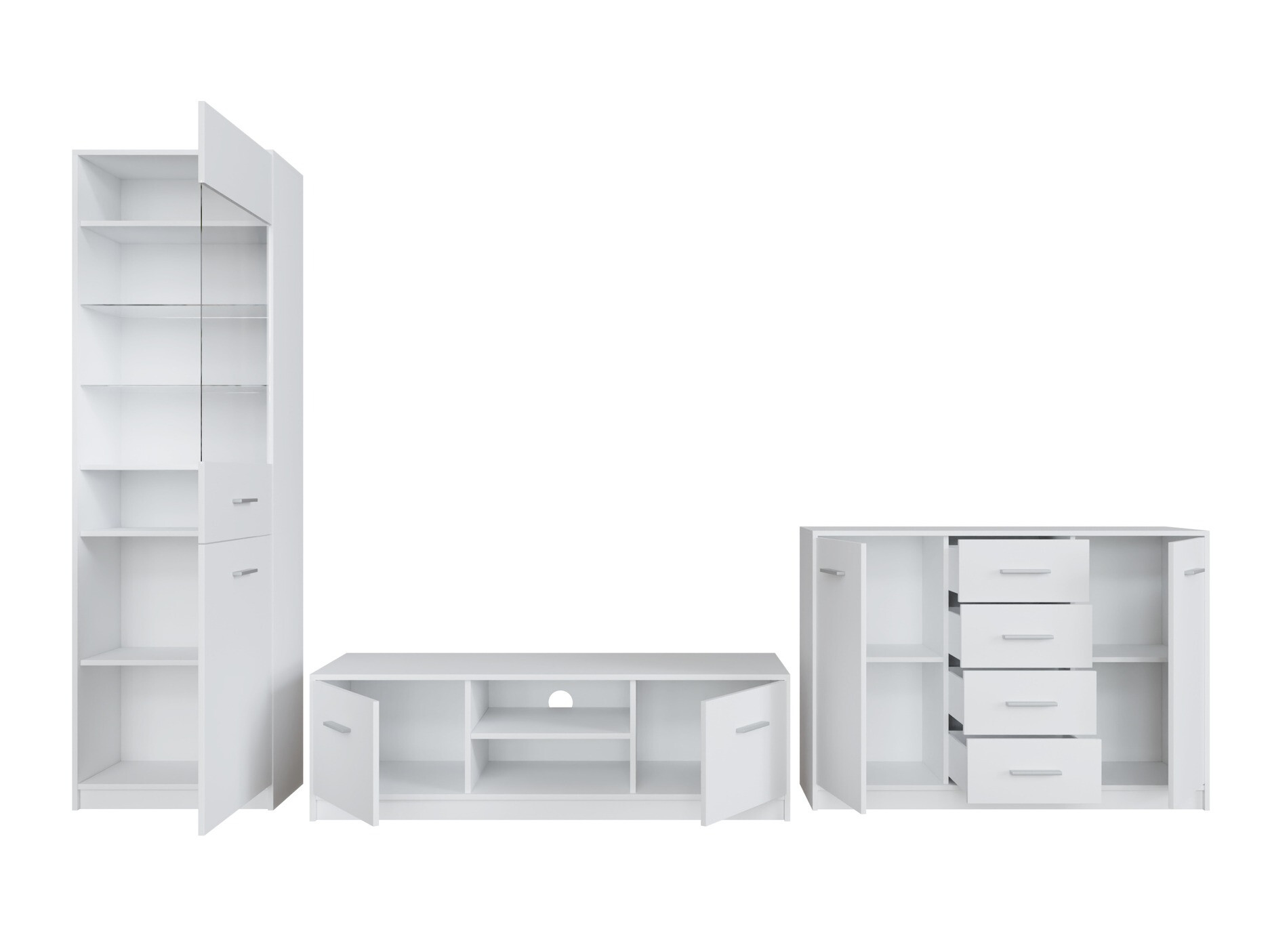 Parete attrezzata Novsore 162 (Bianco)