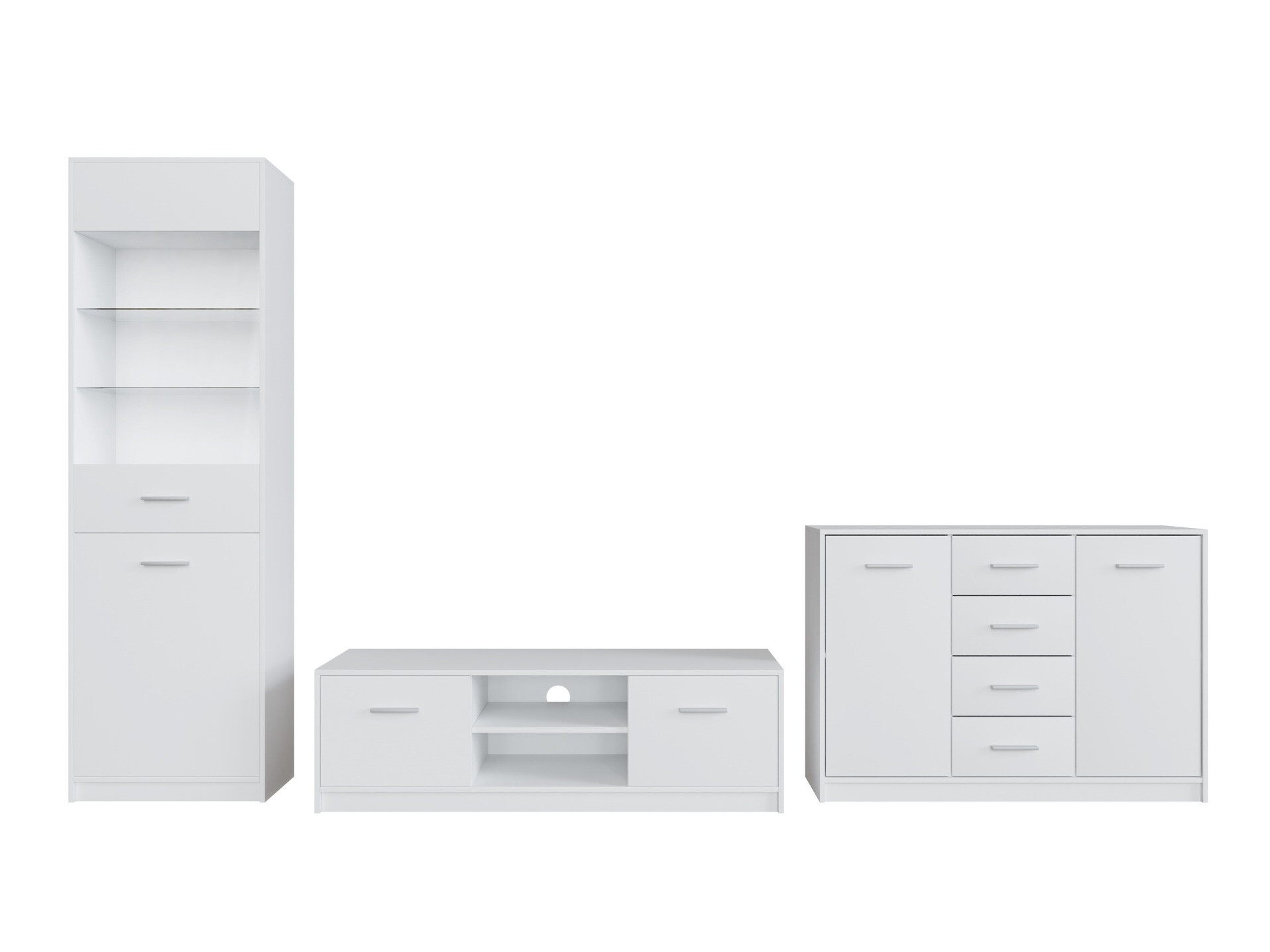 Parete attrezzata Novsore 162 (Bianco)