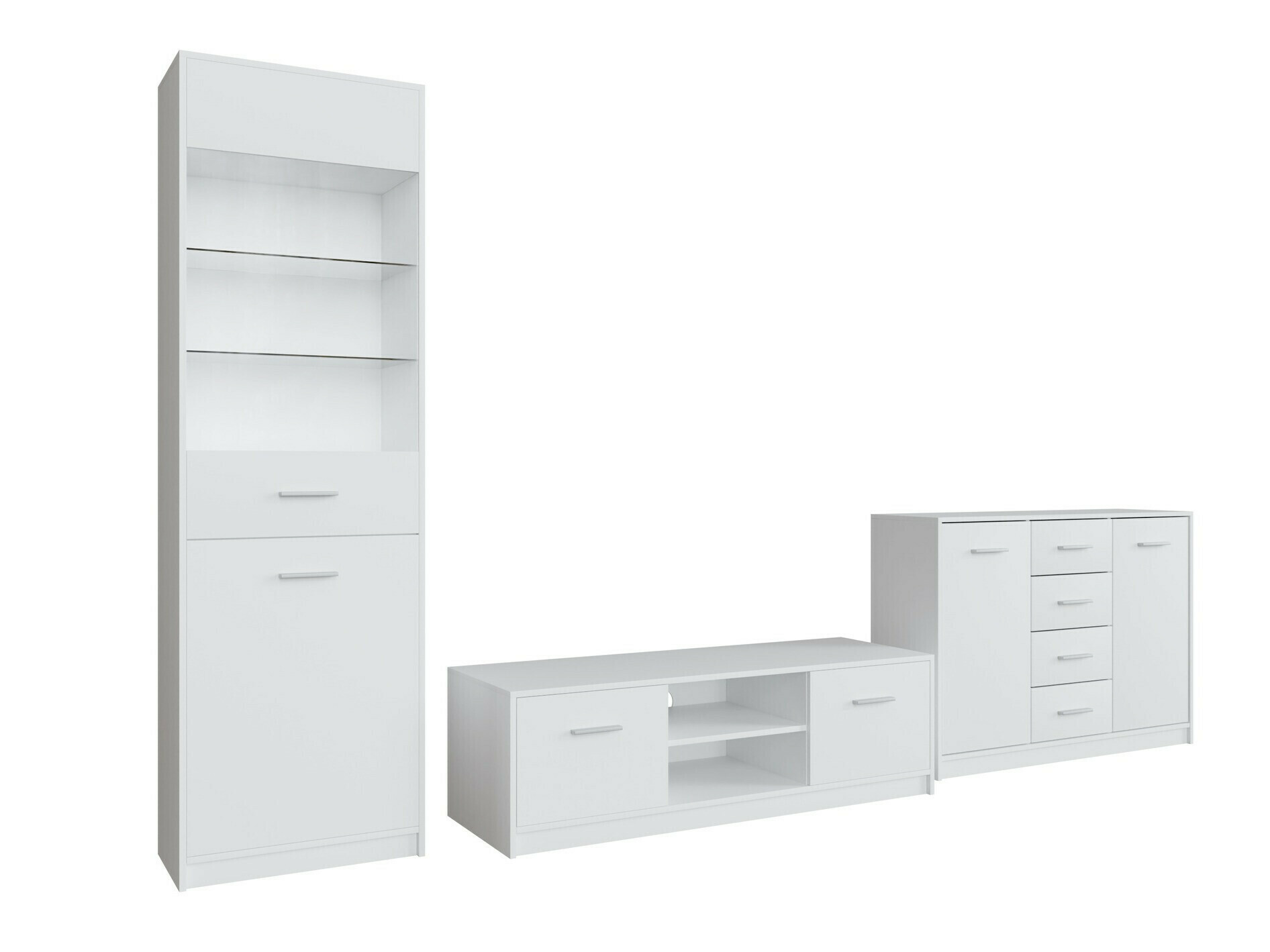 Parete attrezzata Novsore 162 (Bianco)