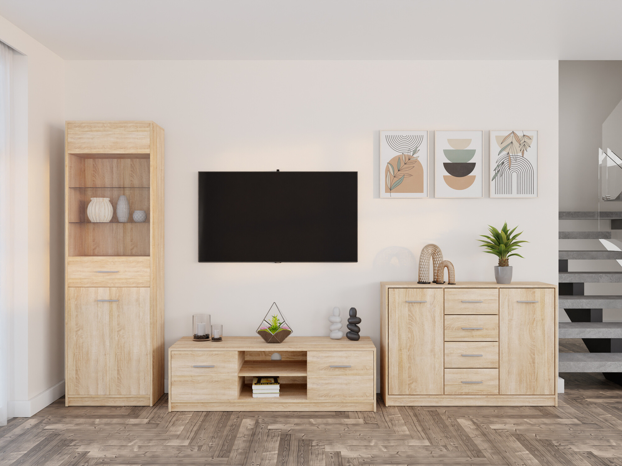 Parete attrezzata Novsore 162 (Sonoma quercia)