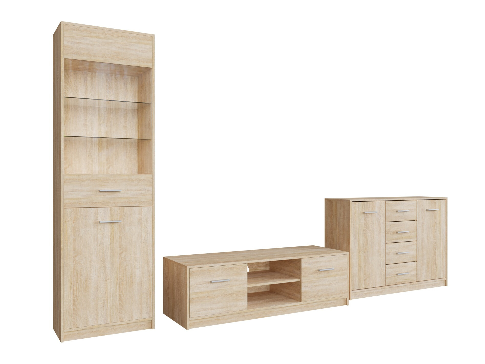 Parete attrezzata Novsore 162 (Sonoma quercia)