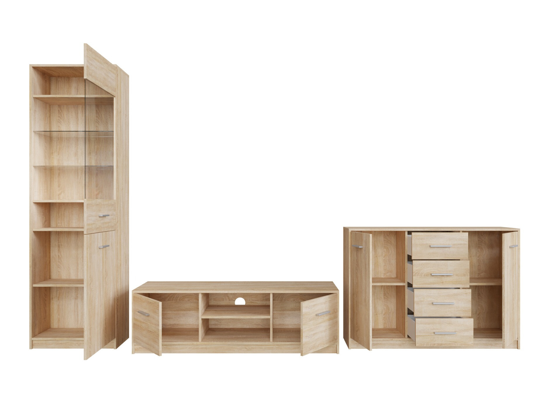 Parete attrezzata Novsore 162 (Sonoma quercia)