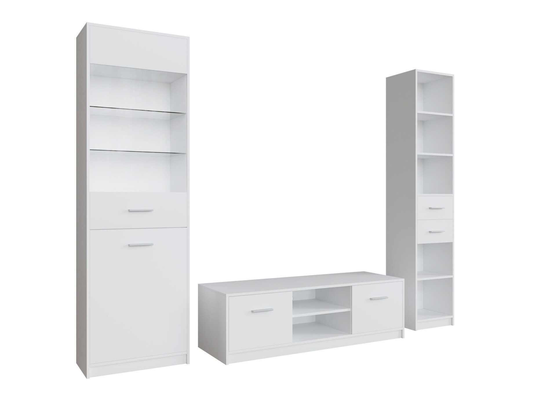 Parete attrezzata Novsore 163 (Bianco)