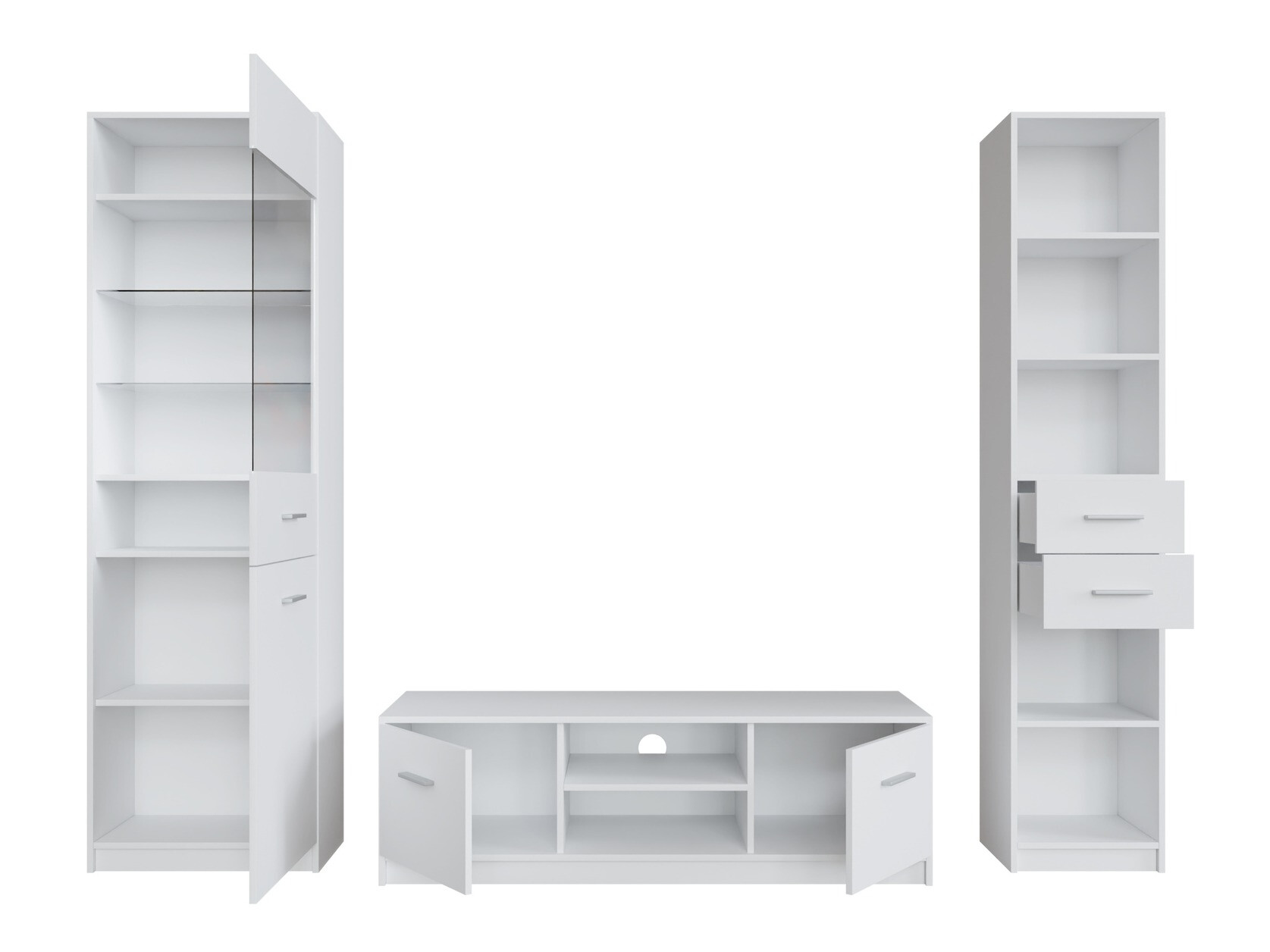 Parete attrezzata Novsore 163 (Bianco)