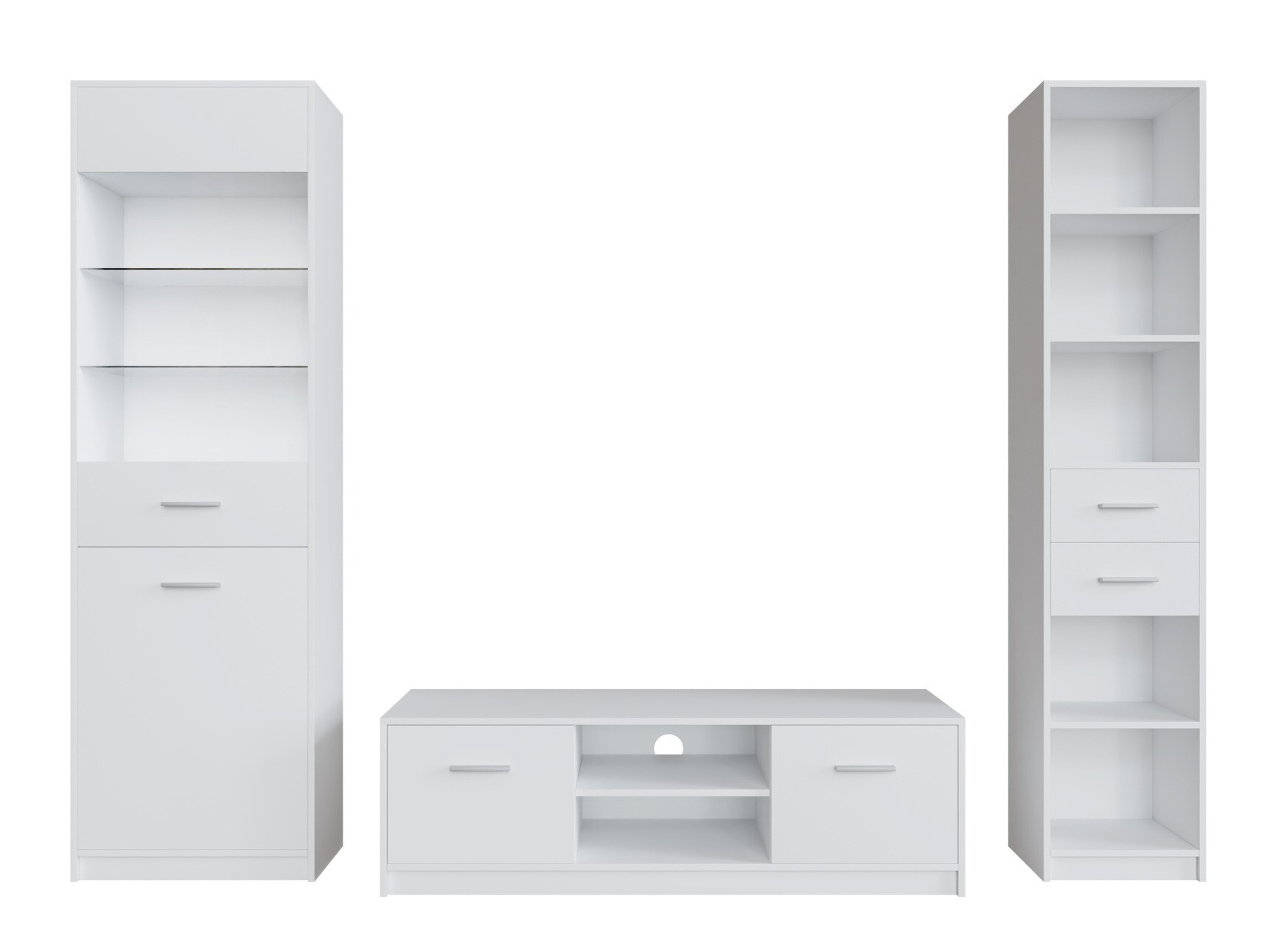 Parete attrezzata Novsore 163 (Bianco)