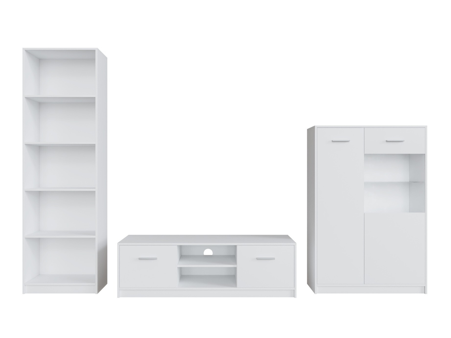 Parete attrezzata Novsore 164 (Bianco)