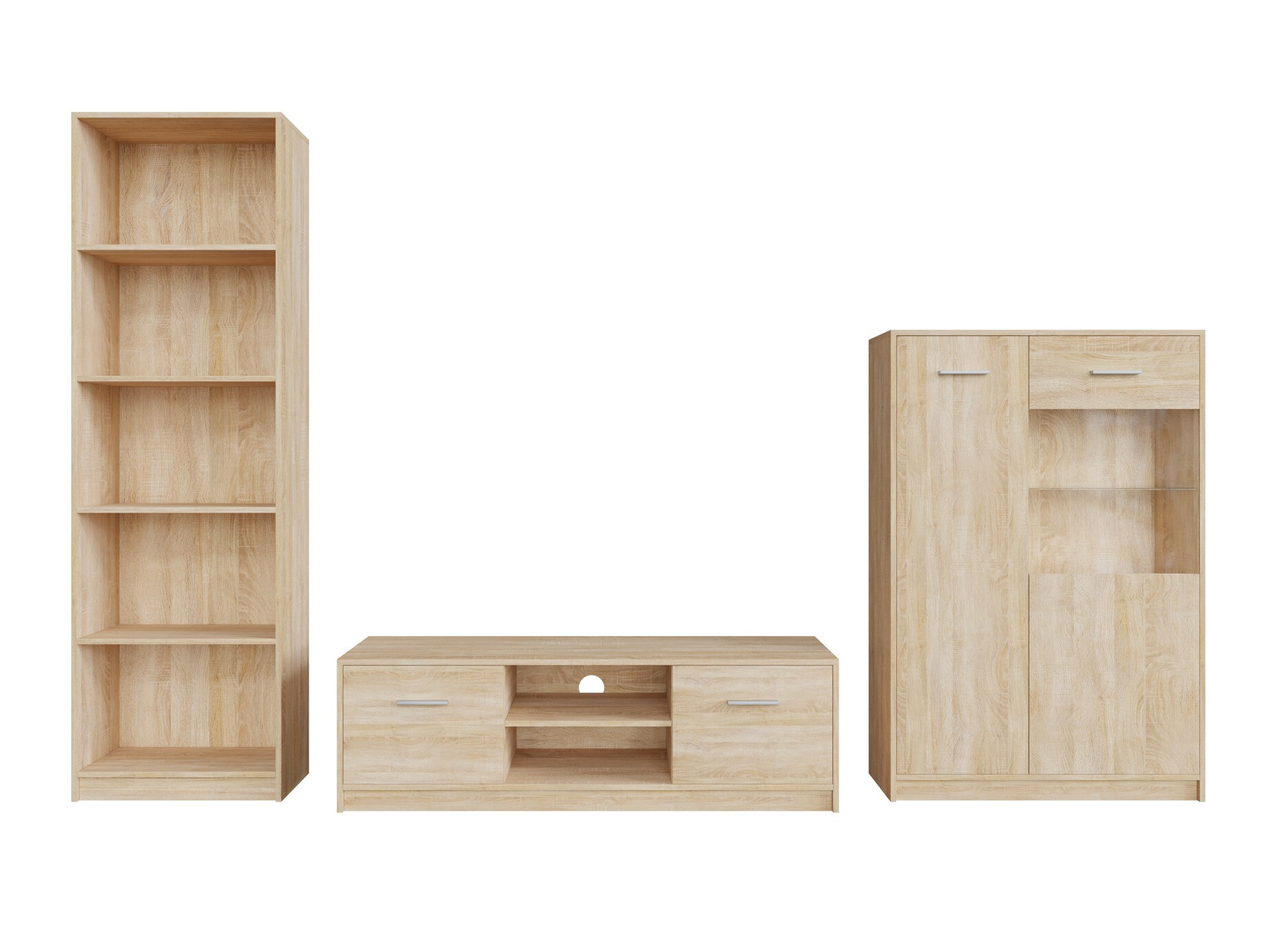 Parete attrezzata Novsore 164 (Sonoma quercia)