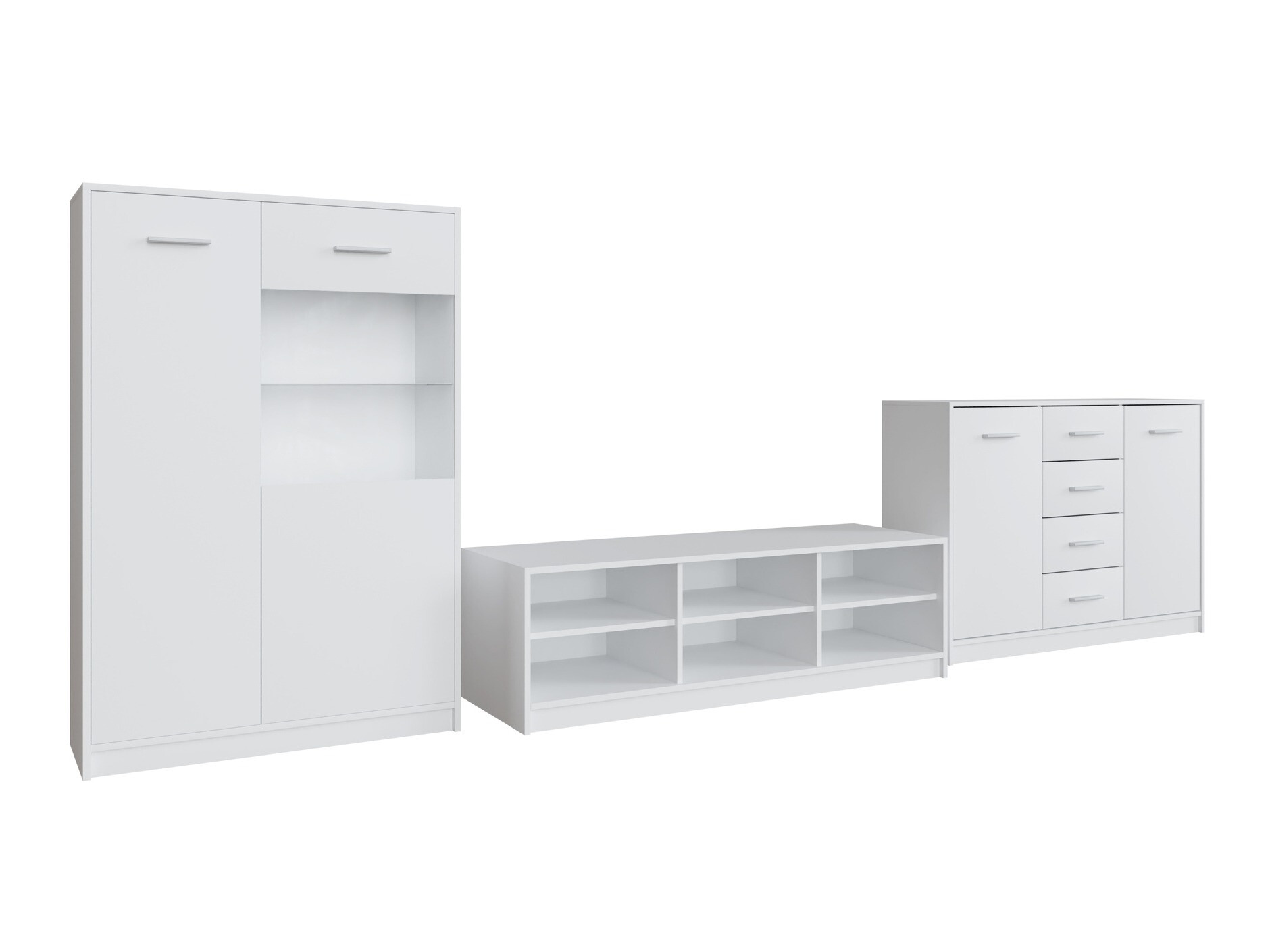 Parete attrezzata Novsore 165 (Bianco)