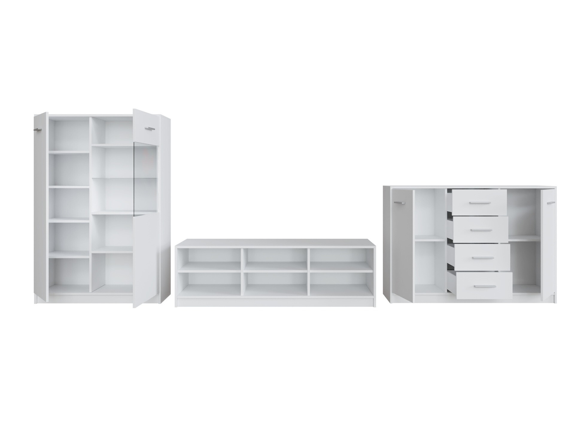 Parete attrezzata Novsore 165 (Bianco)