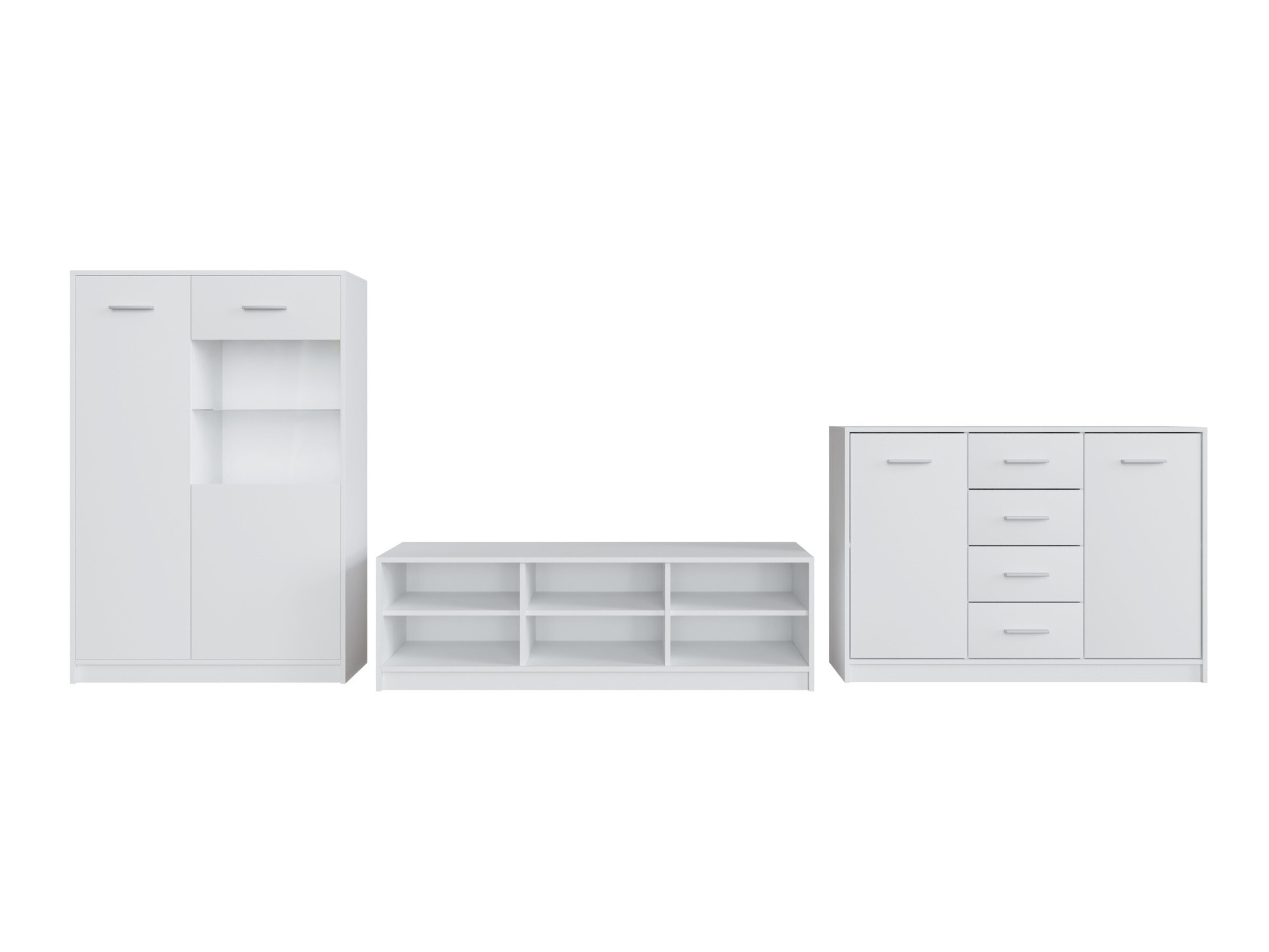 Parete attrezzata Novsore 165 (Bianco)