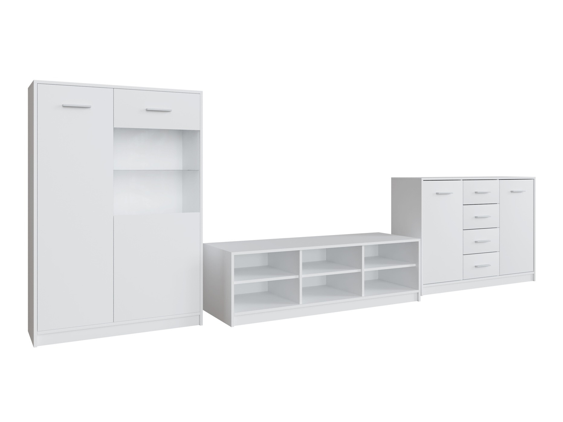 Parete attrezzata Novsore 165 (Bianco)