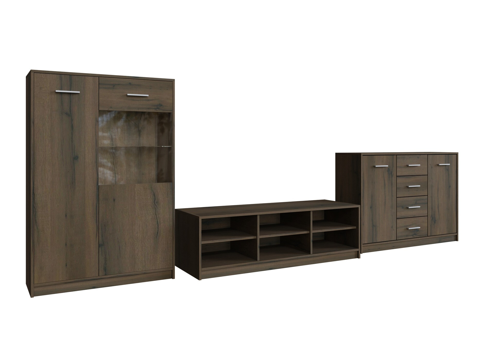 Parete attrezzata Novsore 165 (Rovere moro)