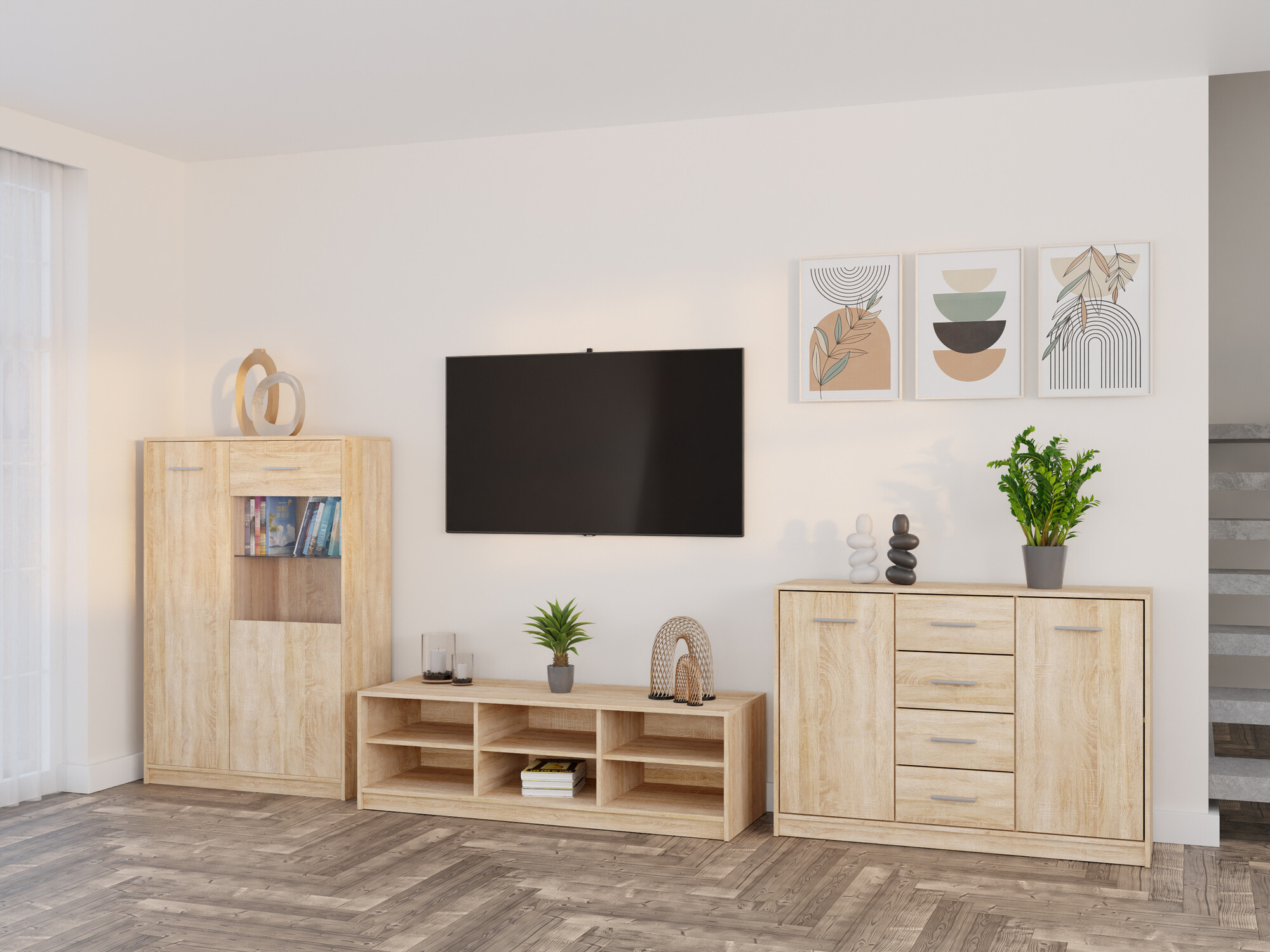 Parete attrezzata Novsore 165 (Sonoma quercia)