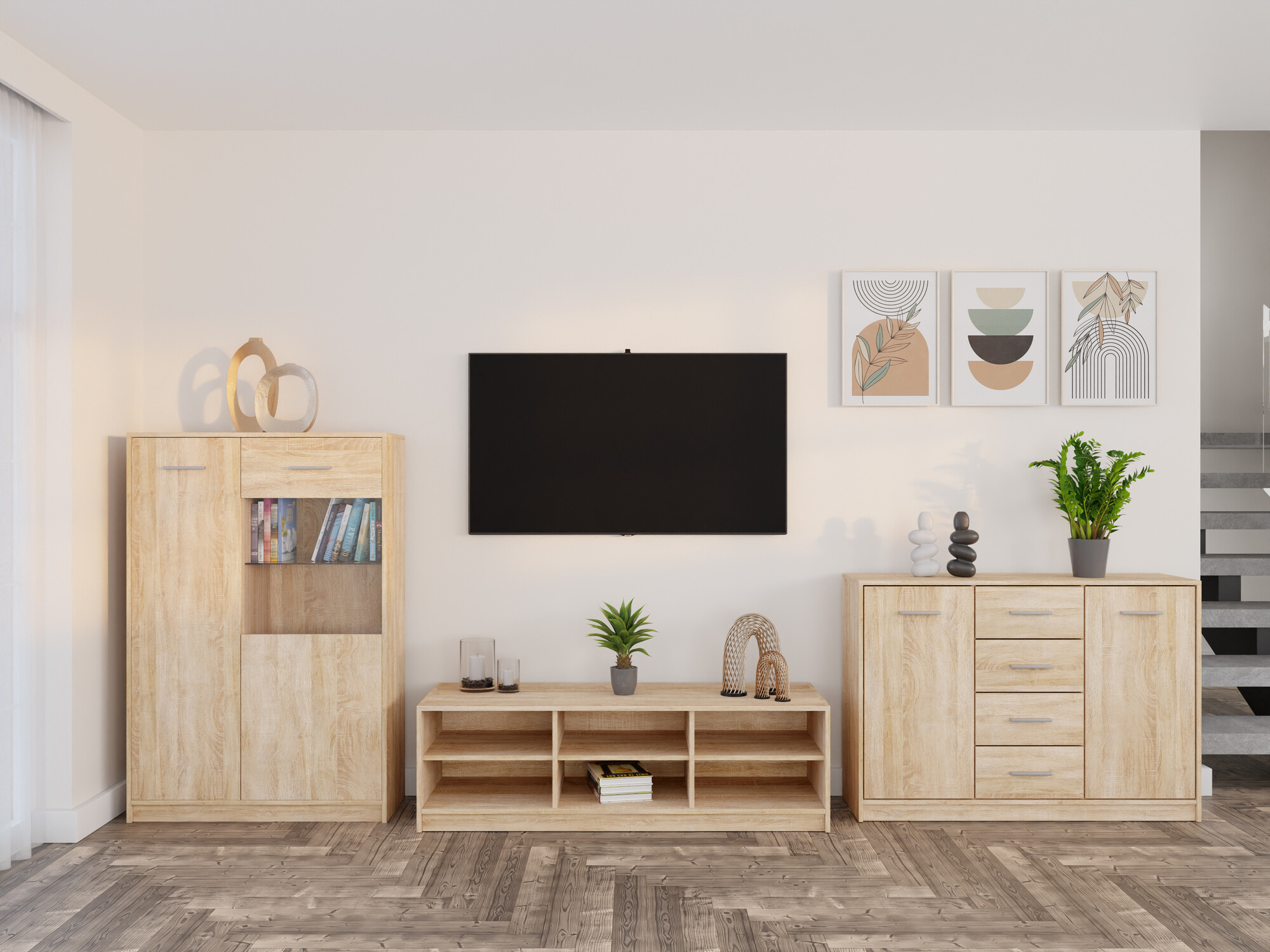 Parete attrezzata Novsore 165 (Sonoma quercia)