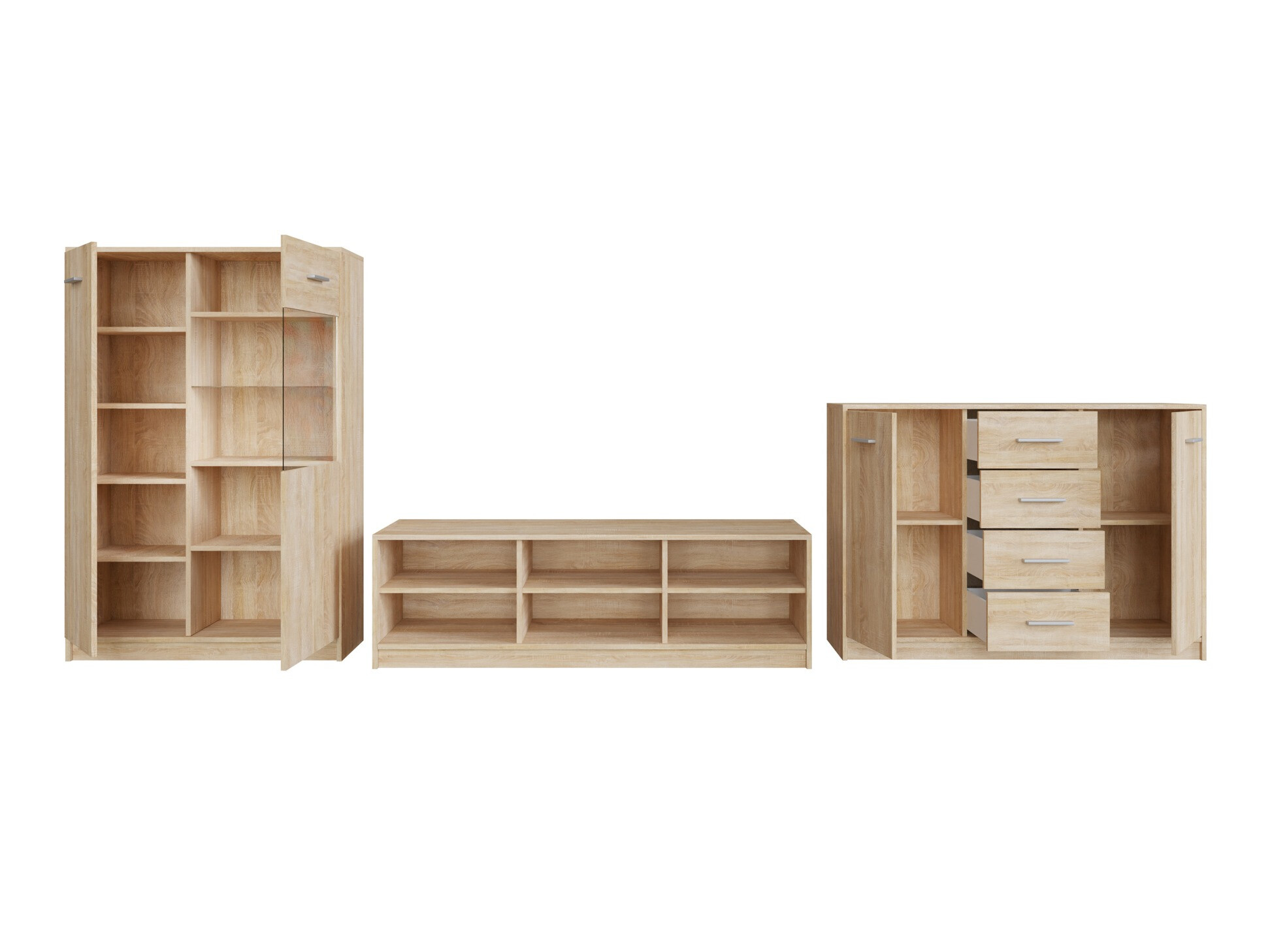 Parete attrezzata Novsore 165 (Sonoma quercia)