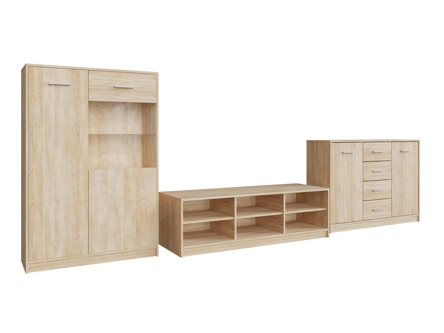 Parete attrezzata Novsore 165 (Sonoma quercia)