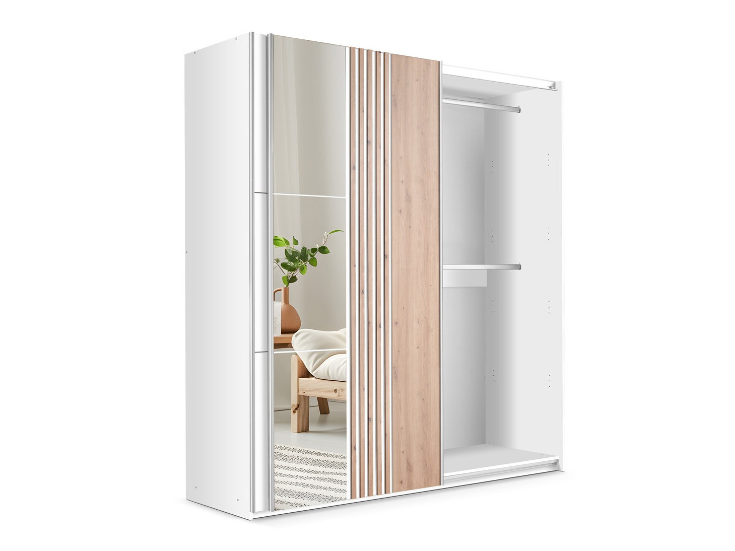 Armadio Honolulu 253 (Bianco + Quercia di Wotan)