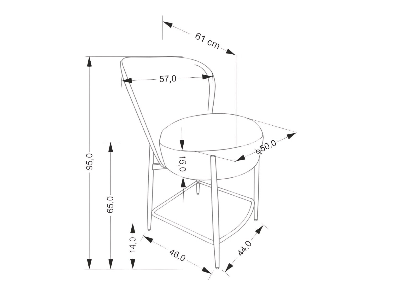 Sgabello da bar Houston 1919 (Beige)
